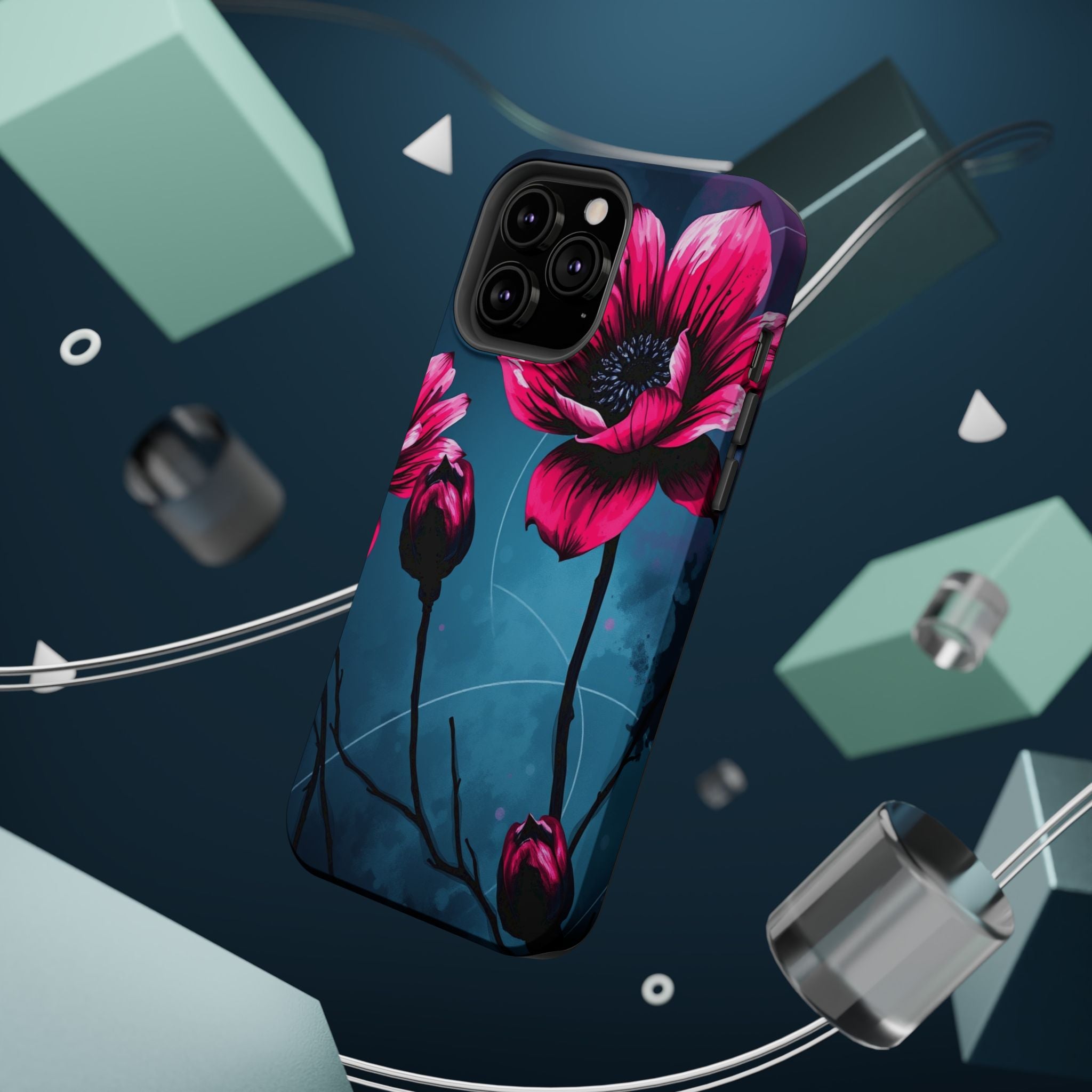 iPhone Floral Ink Wash Bold Art Slim Everyday Designer Case · iPhone Case