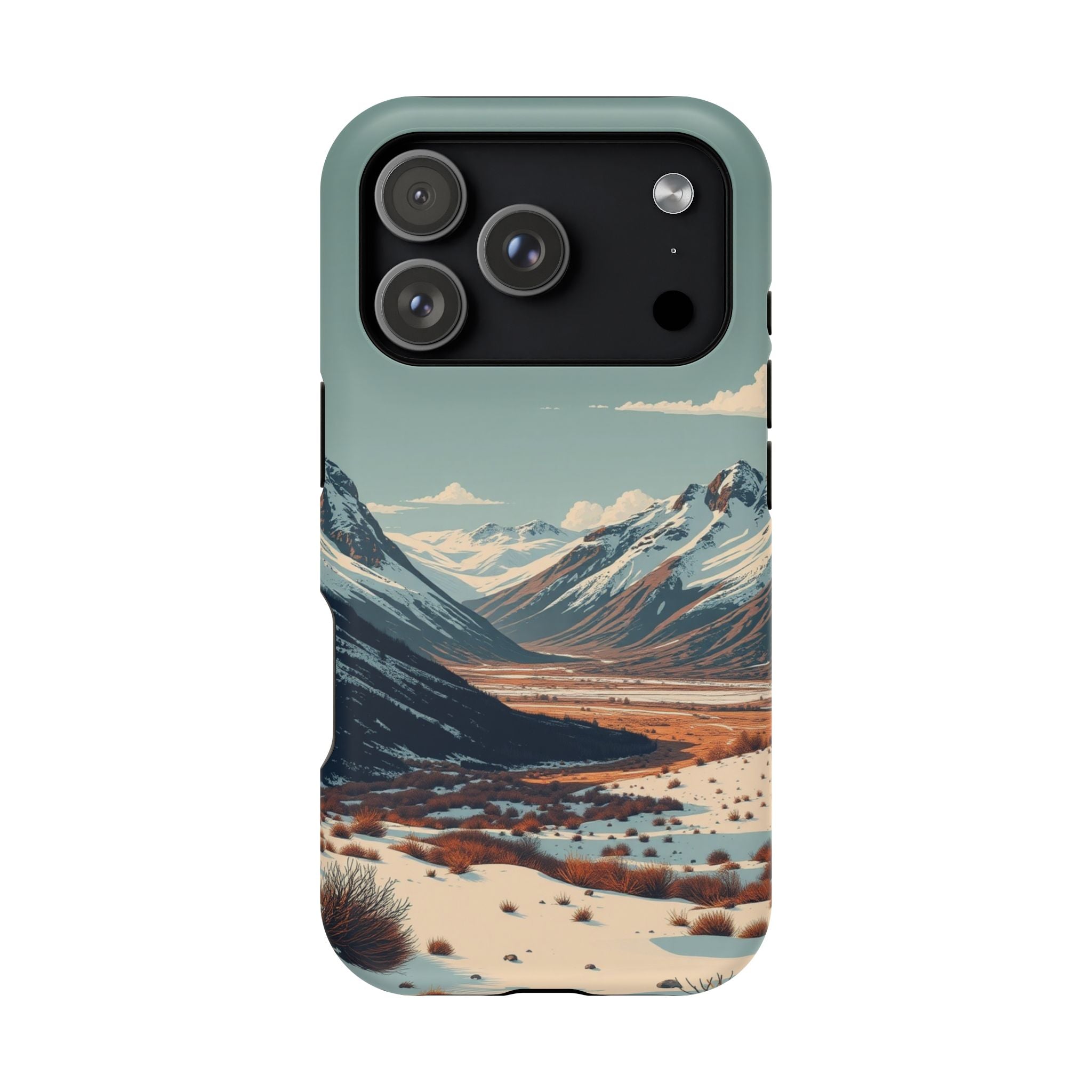 iPhone Serene Tundra Expanse Design Slim Everyday Designer Case · iPhone Case