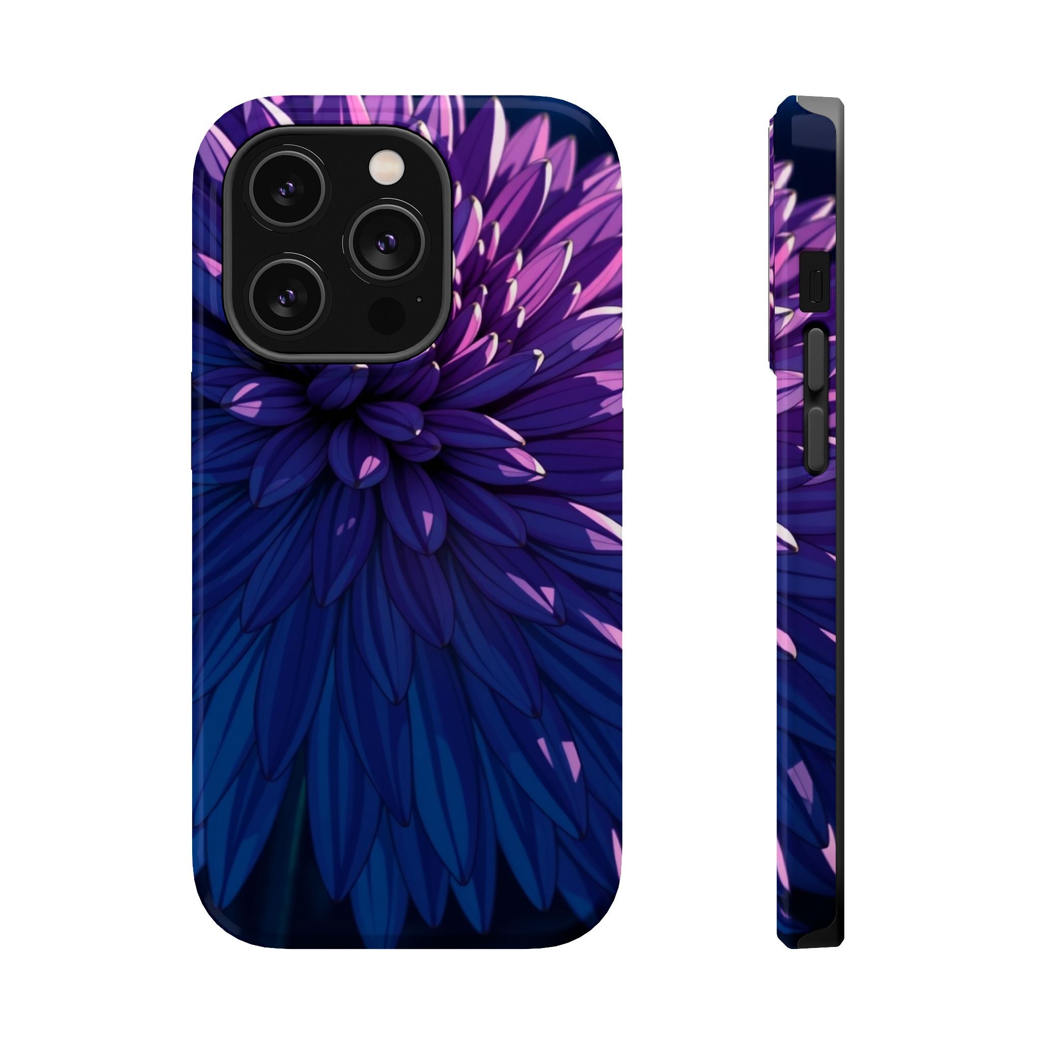 iPhone Indigo And Violet Chrysanthemum Classic Soft iPhone Finish · iPhone Case