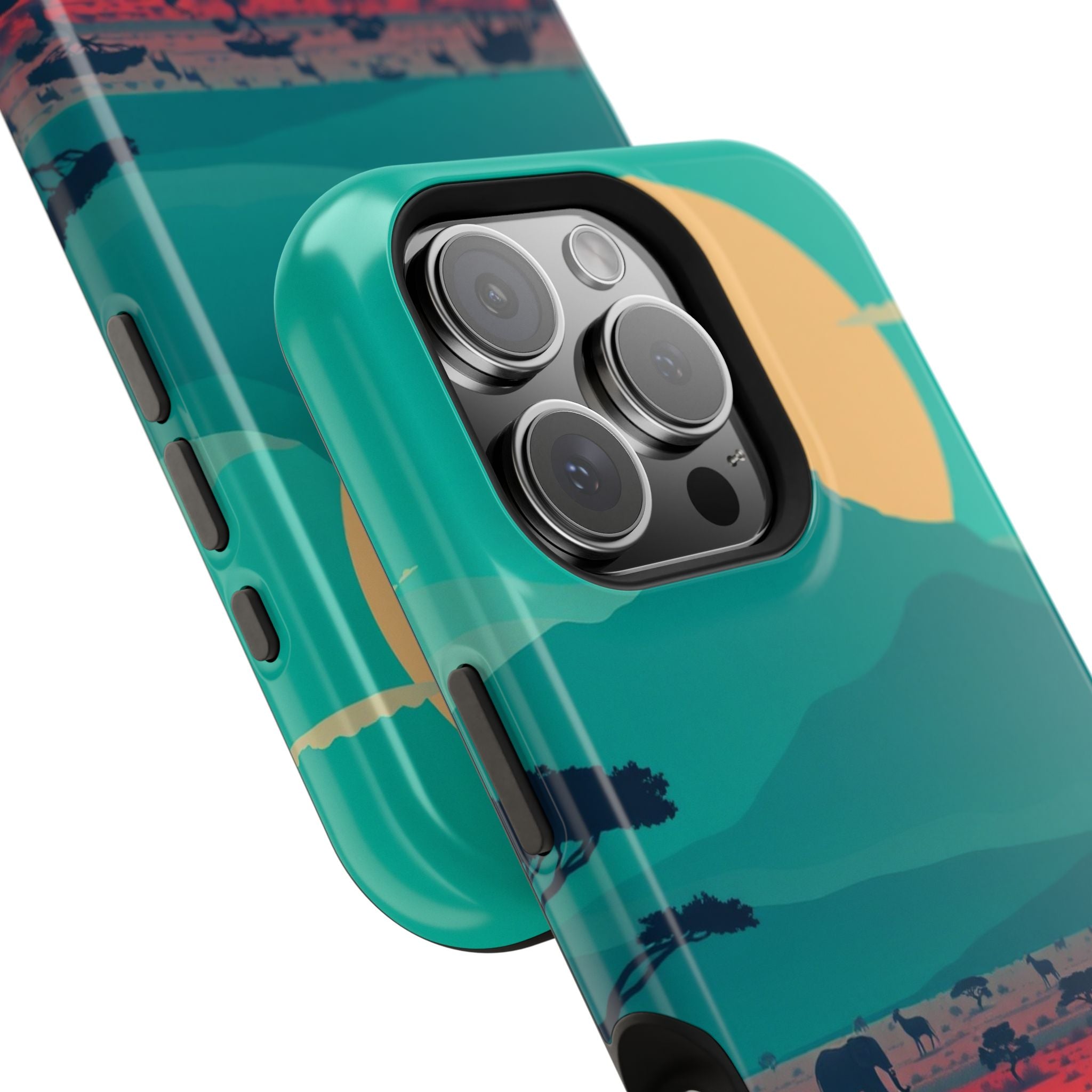 iPhone Savanna Horizon Vintage Retro Poster Slim iPhone Everyday · iPhone Case