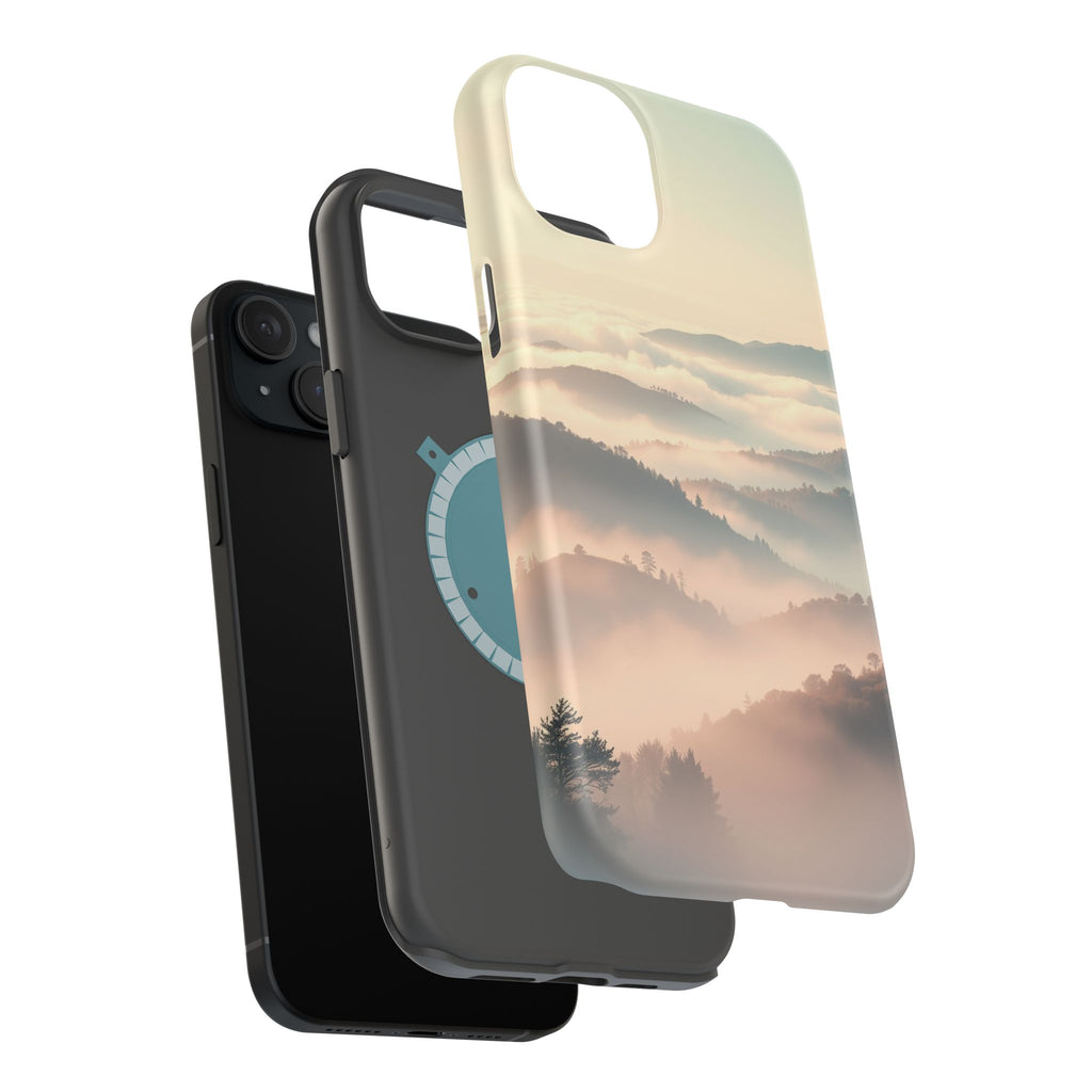 iPhone Mint And Blush Fog Rolling Over Hills Slim iPhone Everyday · iPhone Case