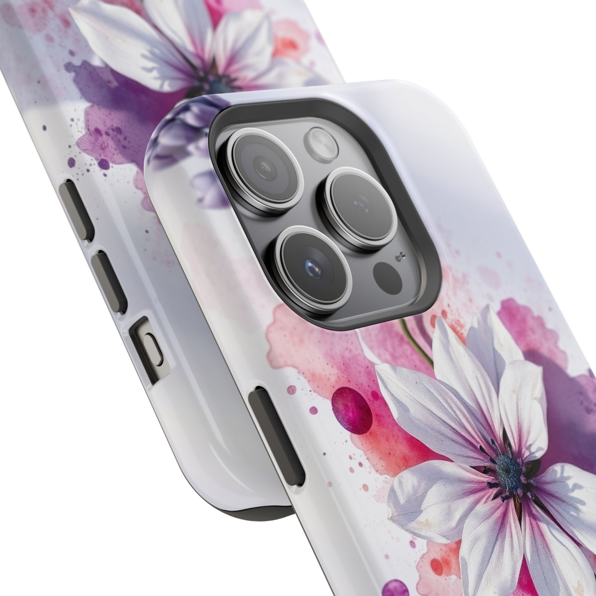 iPhone Floral Watercolor Splash Bold Art Slim Everyday iPhone 15 · iPhone Case