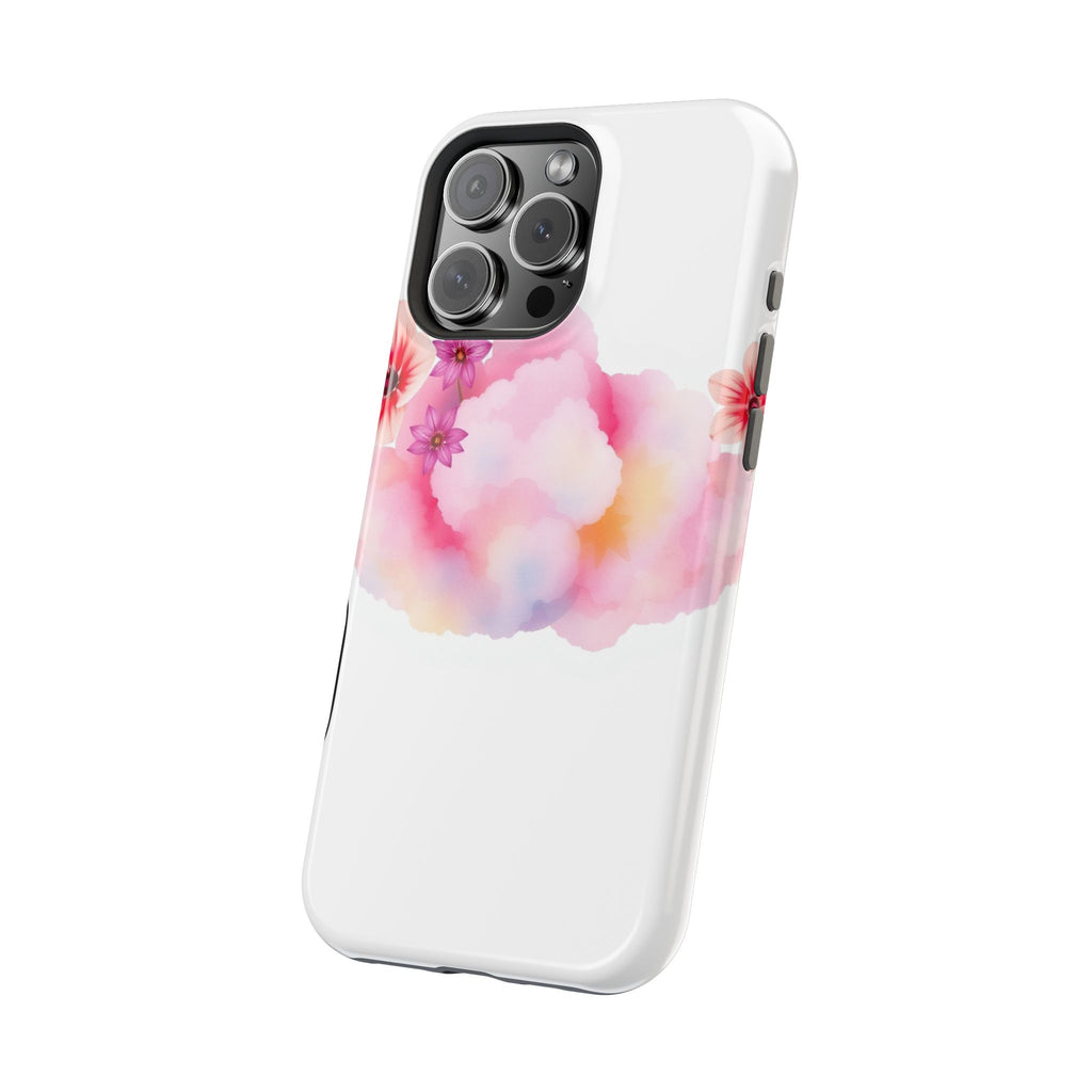 iPhone Pastel Floral Cloud Vibrant Watercolor Carry Case Slim Snap Case · iPhone