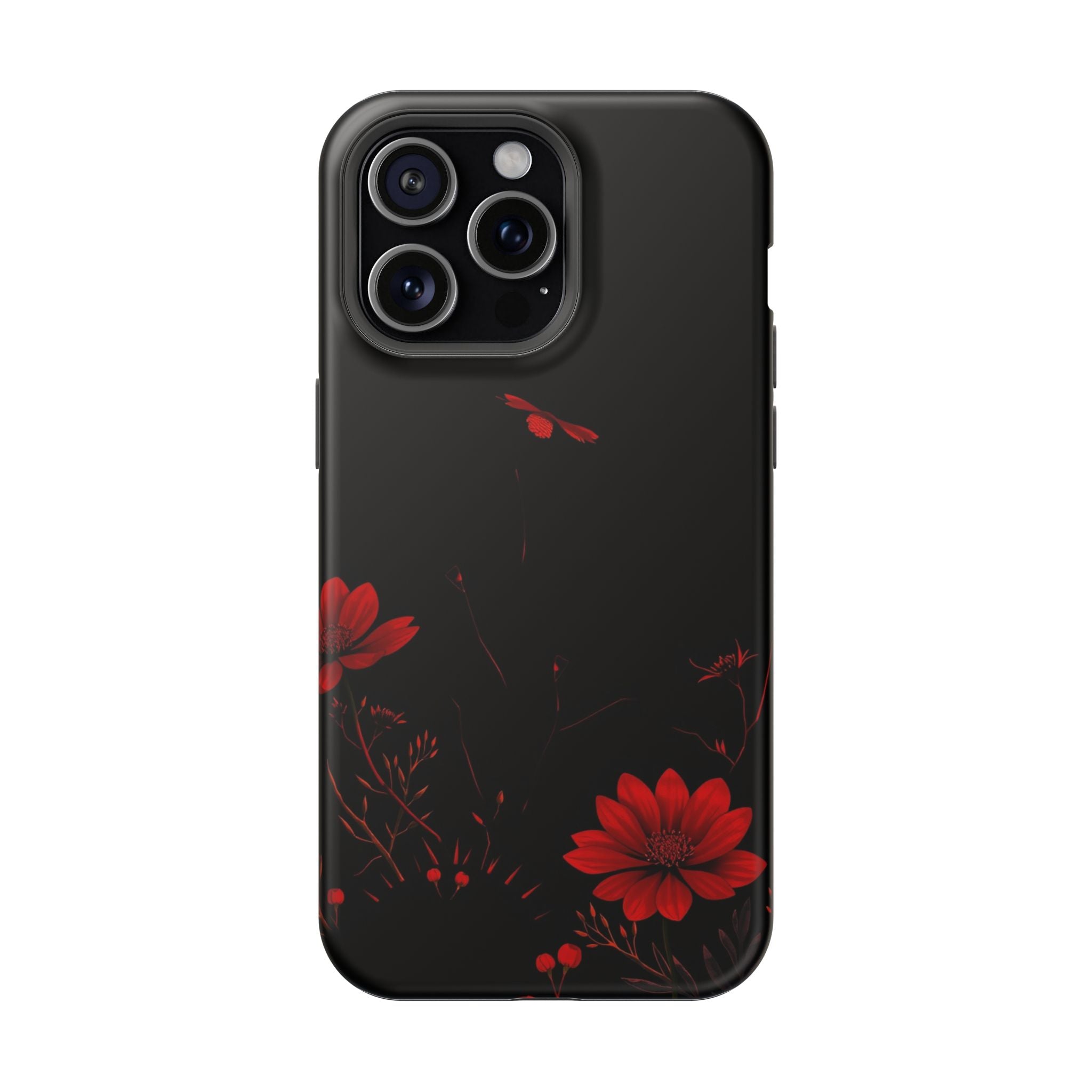 iPhone Black And Crimson Desert Flower Slim Everyday Designer Case · iPhone Case