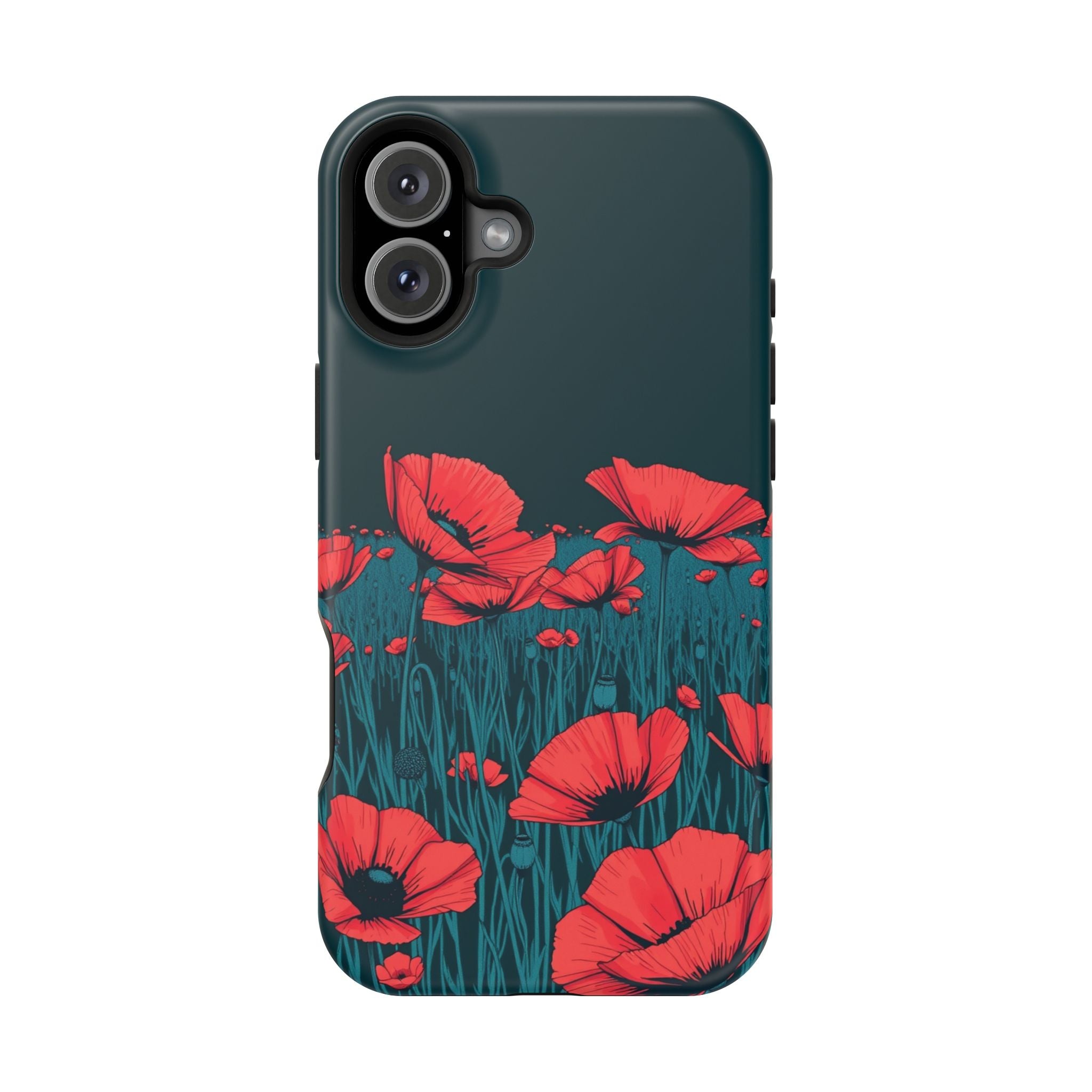 iPhone Poppy Field Dark Gothic Ink Clean Minimal Snap Cas Slim Snap Case · iPhon