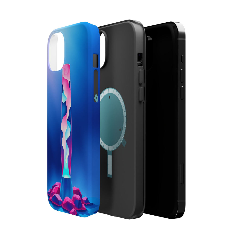 iPhone Cyan And Magenta Lava Lamp Flow Slim Everyday Designer Case · iPhone Case