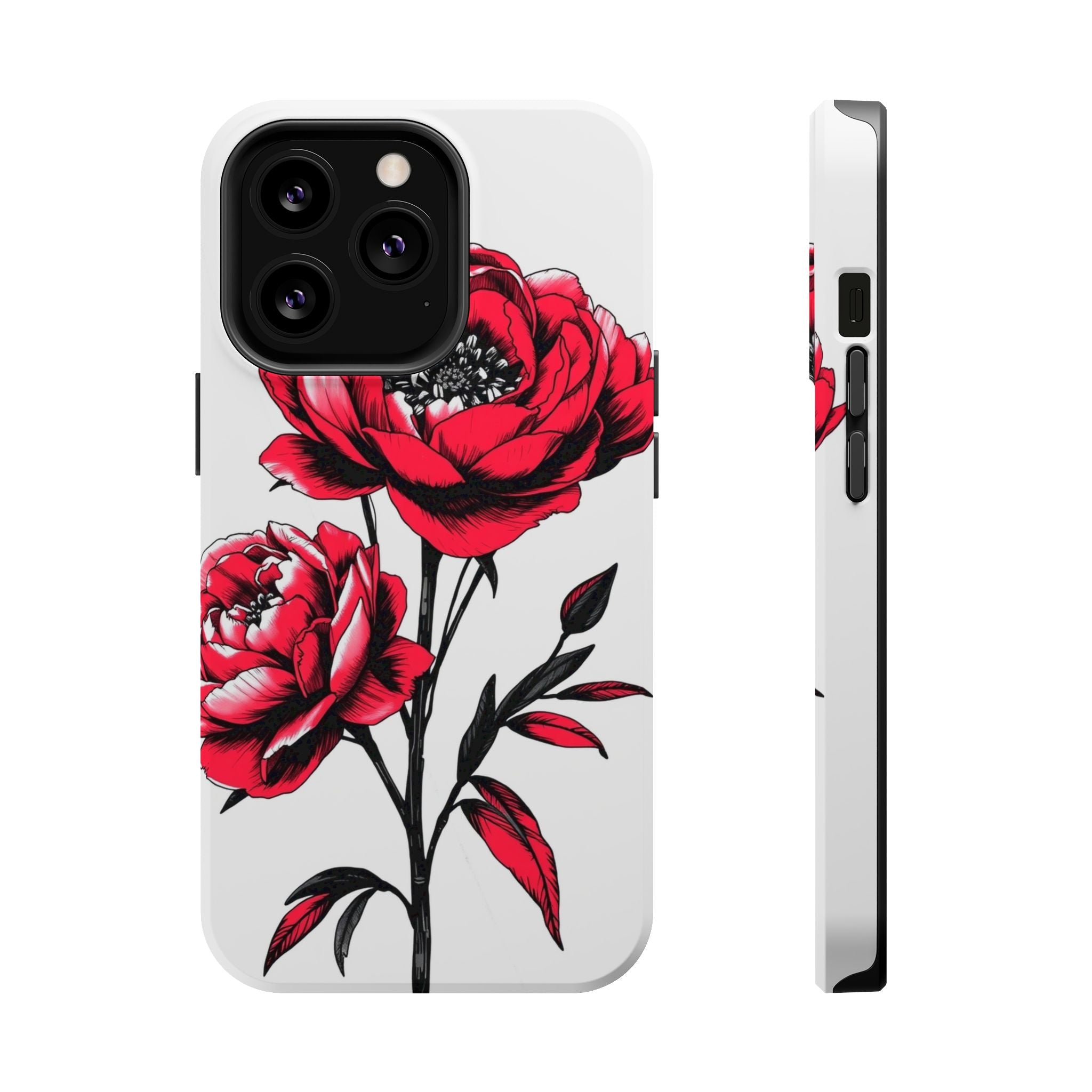 iPhone Vibrant Peony Bouquet Design Slim Everyday Designer Case · iPhone Case