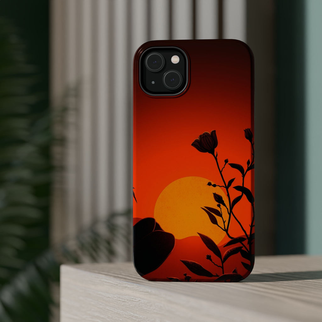 iPhone Bloom and Leaf Dark Gothic Ink Slim Everyday Designer Case · iPhone Case