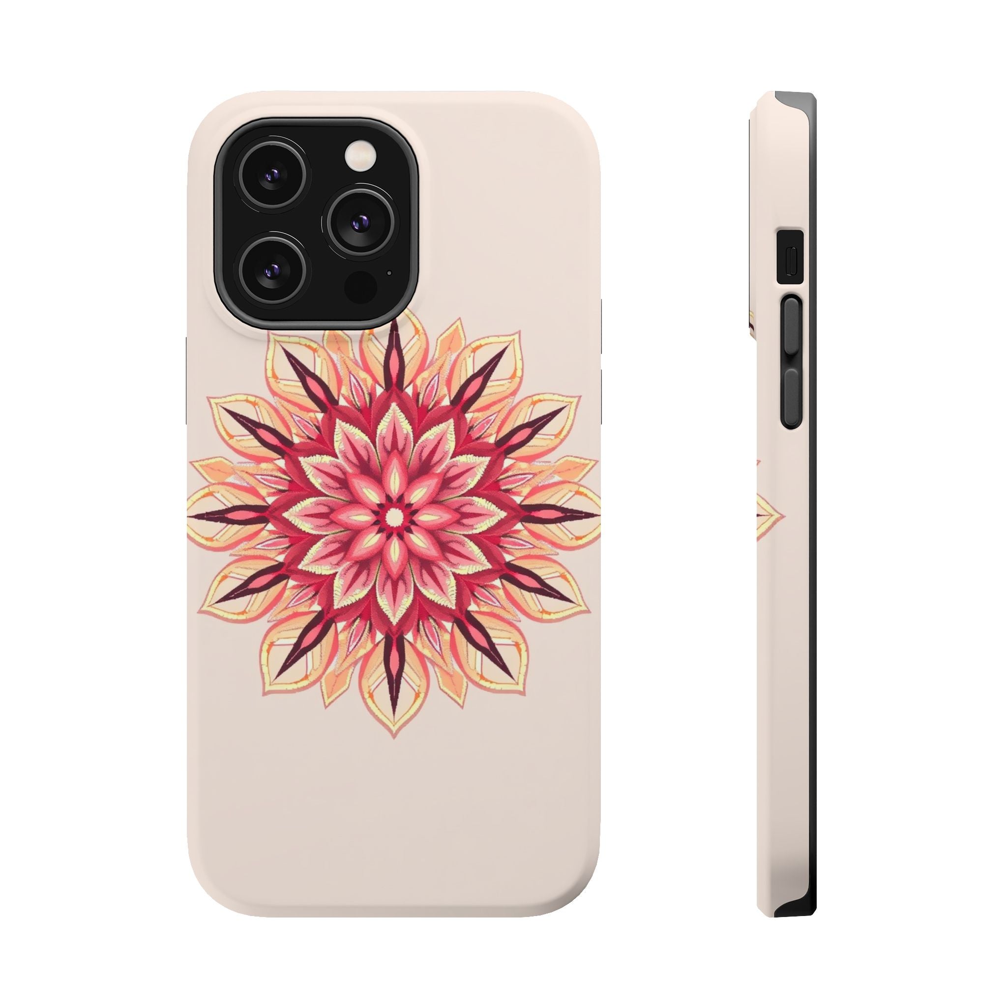 iPhone Floral Mandala Pixel Art -Bit Slim Everyday Designer Case · iPhone Case