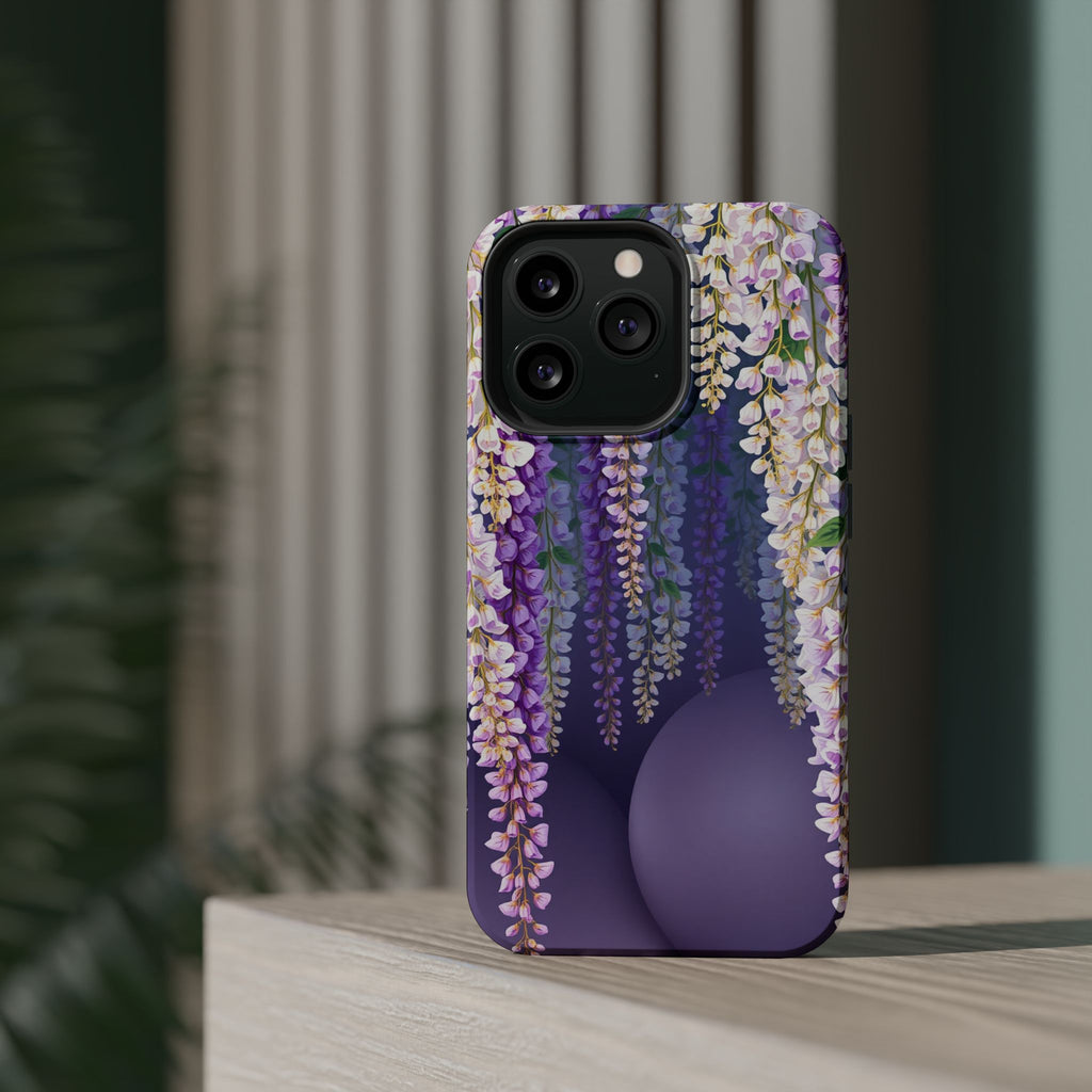 iPhone Mint And Blush Wisteria Cascade Slim Everyday Designer Case · iPhone Case