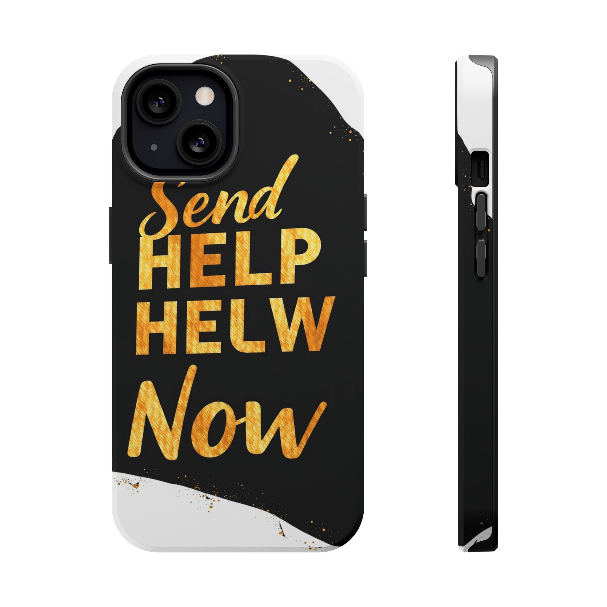 iPhone Send Help Now Enchanted Art Bold Modern Everyday Snap Case · iPhone Case