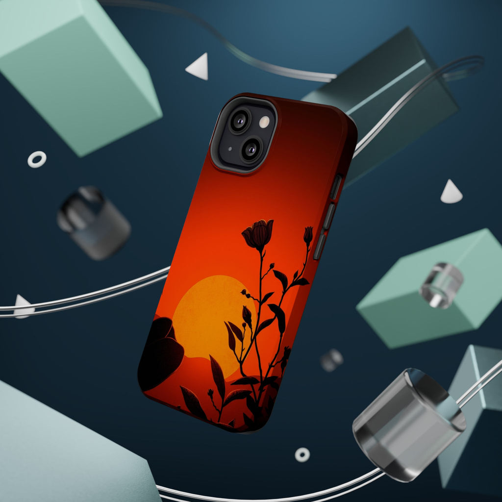 iPhone Bloom and Leaf Dark Gothic Ink Slim Everyday Designer Case · iPhone Case