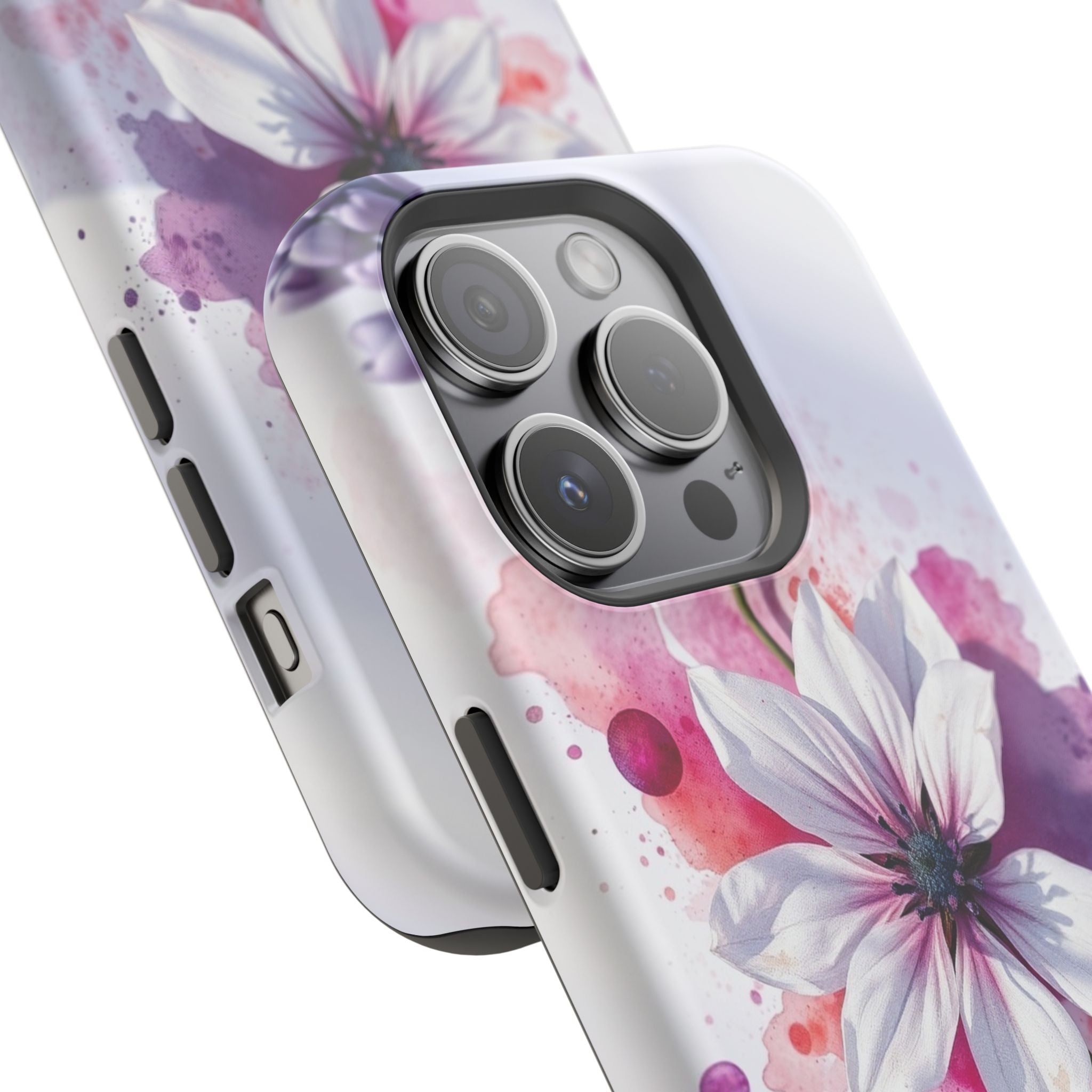 iPhone Floral Watercolor Splash Bold Art Slim Everyday iPhone 15 · iPhone Case