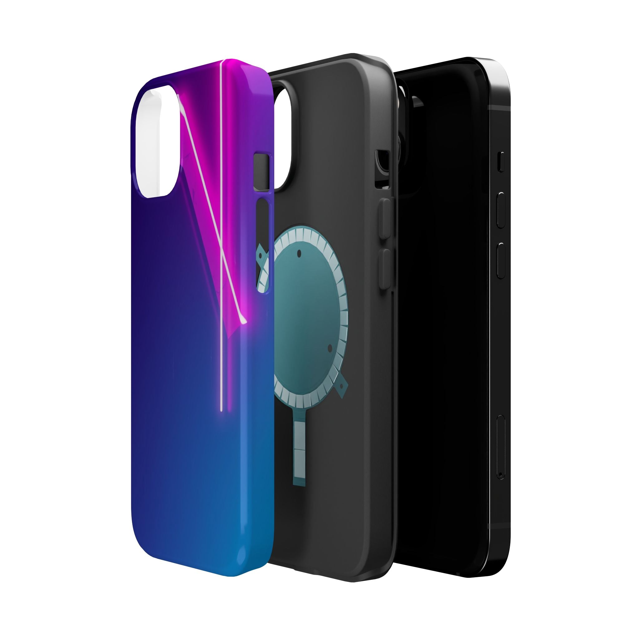 iPhone 1990s Geometric Neon Electric Art Slim Everyday Designer Case · iPhone Ca