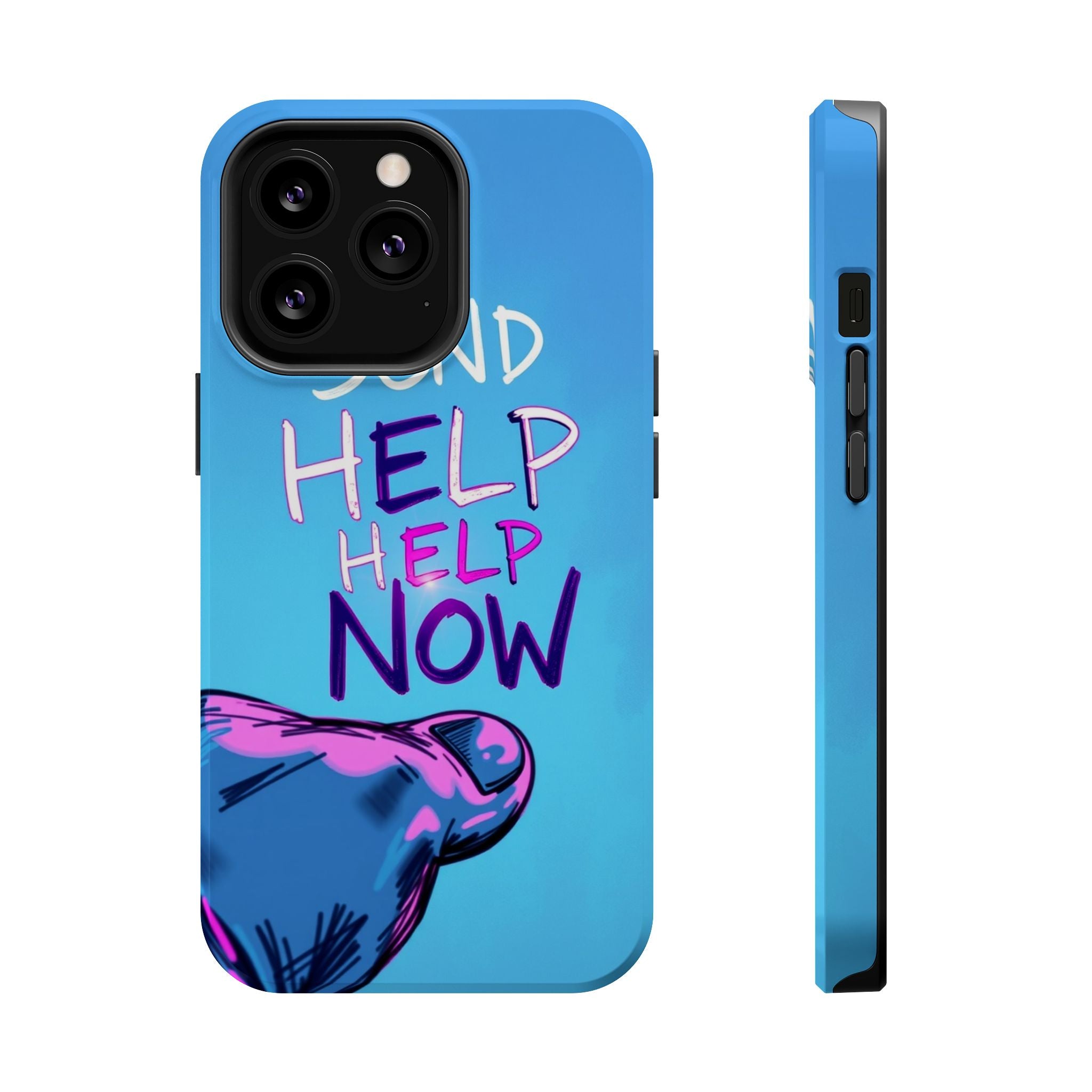 iPhone Radiant Send Help Now Design Slim Everyday Designer Case · iPhone Case