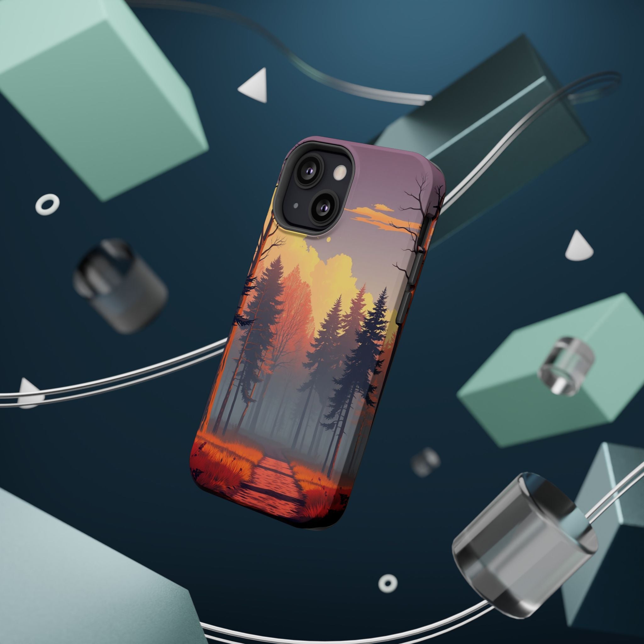 iPhone Vibrant Misty Forest Path Design Slim Everyday iPhone Designer · iPhone C