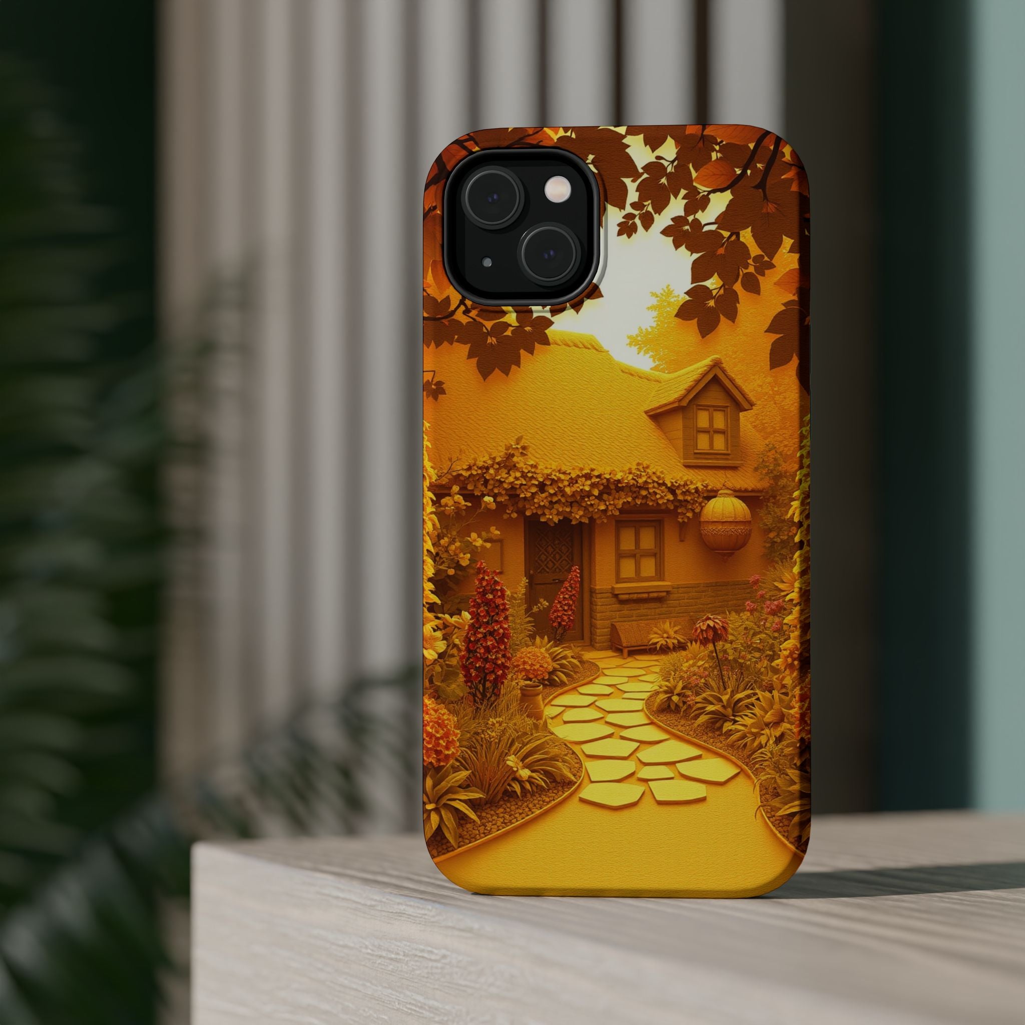 iPhone Vibrant Cottage Garden Design Slim Everyday Designer Case · iPhone Case