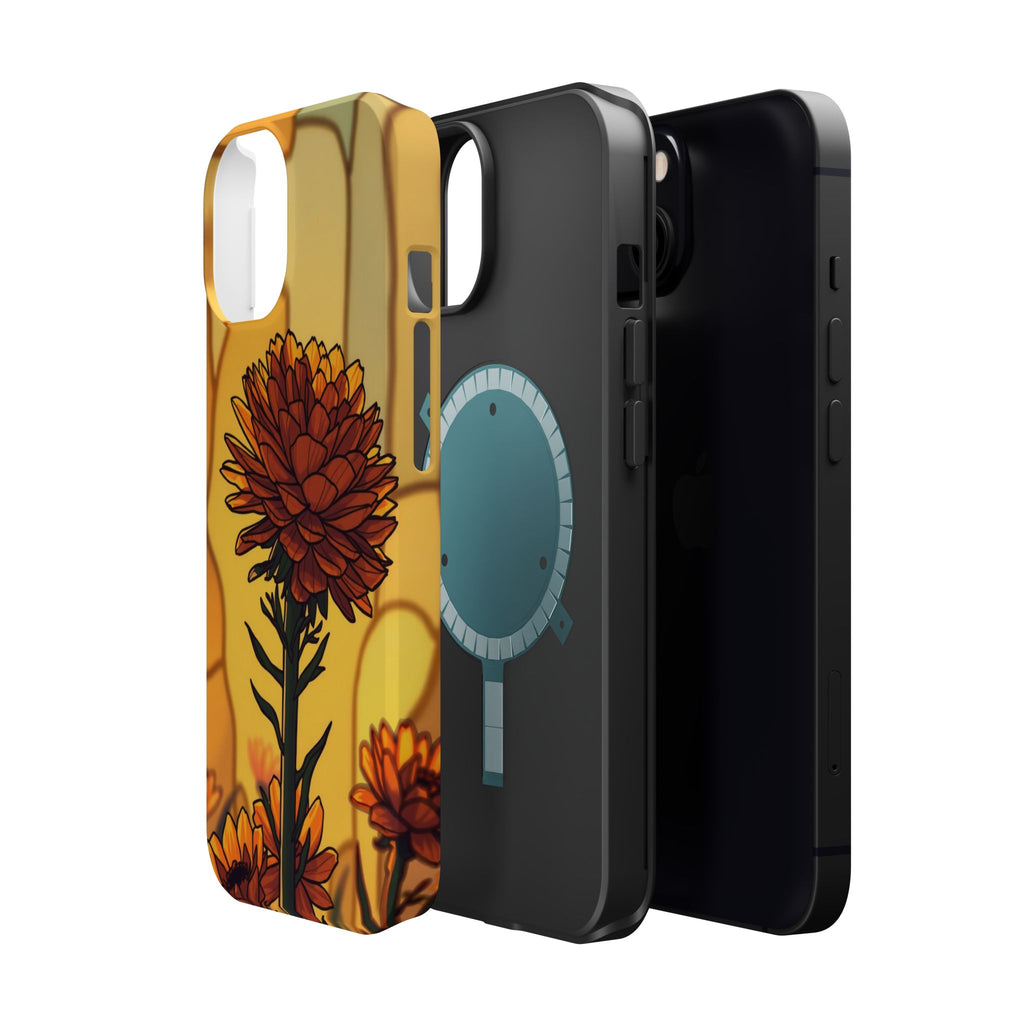 iPhone Sunset Amber And Peach Ranunculus Stack Soft iPhone Finish · iPhone Case