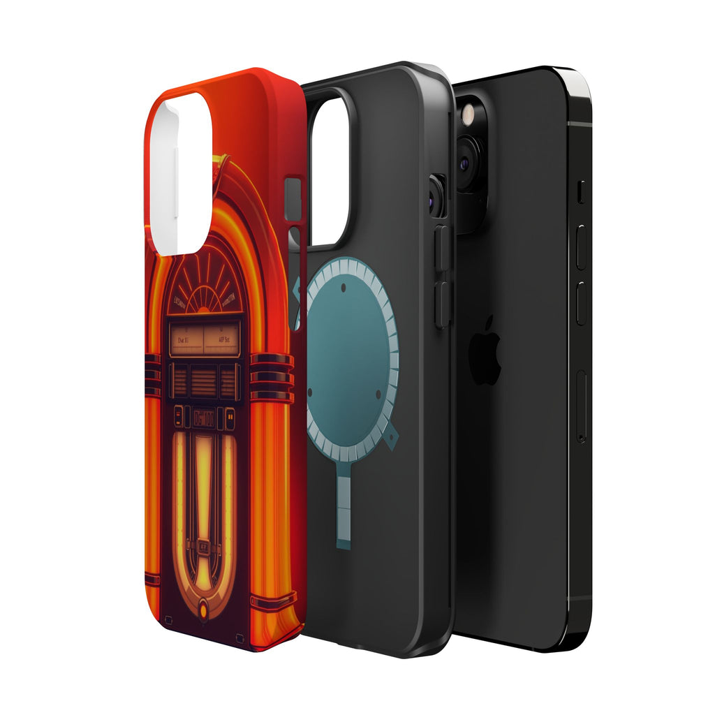 iPhone Jukebox Glow Neon Cyberpunk Bold Modern Everyday Snap Case · iPhone Case