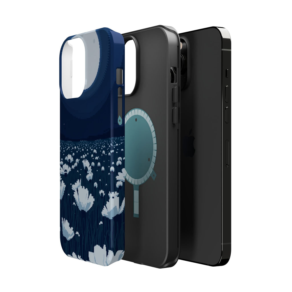 iPhone Poppy Field Pixel Art -Bit Bold Modern Everyday Snap Case · iPhone Case