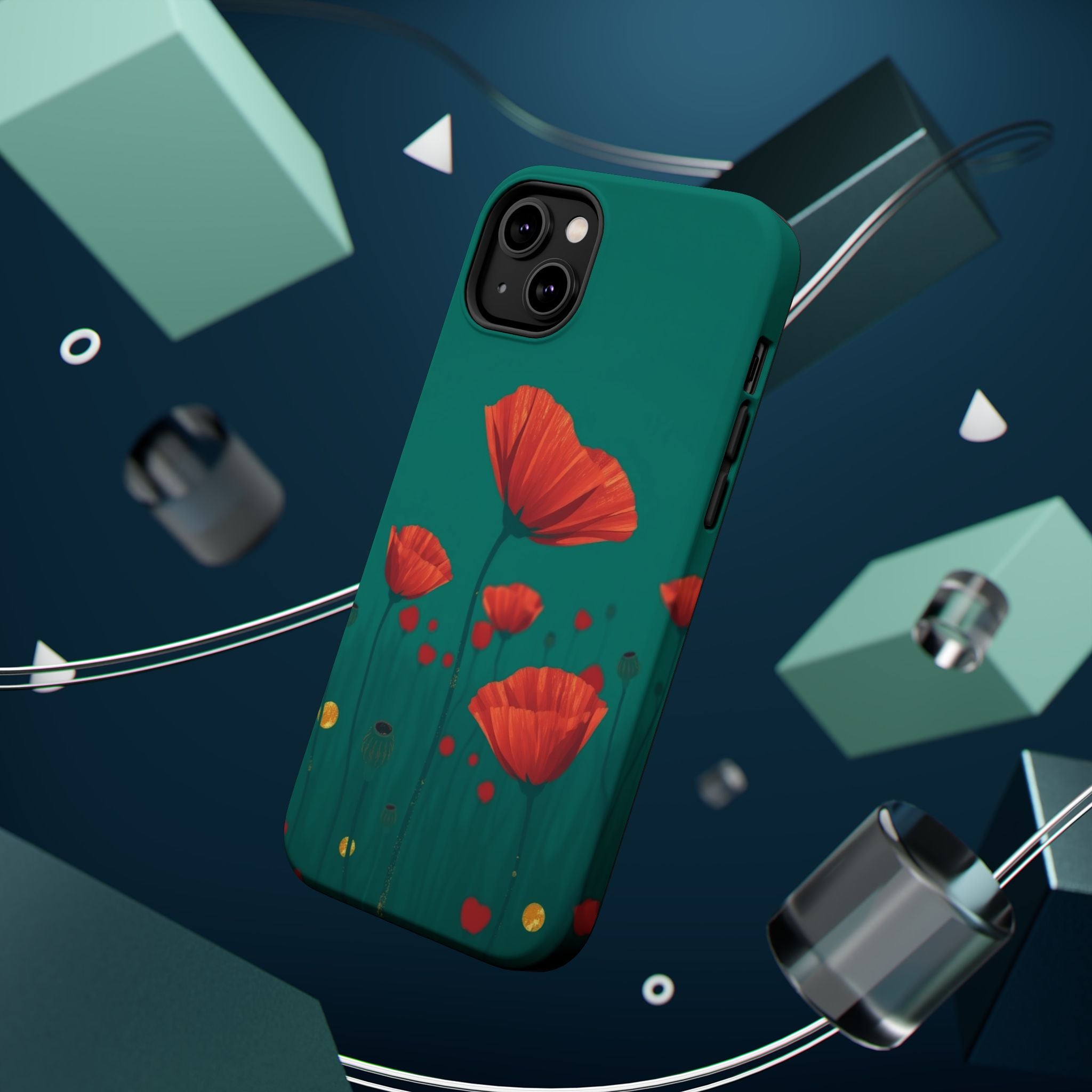 iPhone Earthy Poppy Field Design Bold Modern Everyday Snap Case · iPhone Case