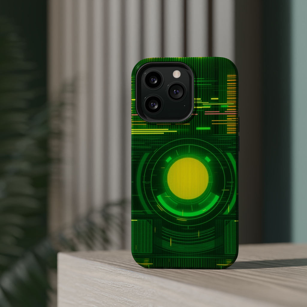 iPhone Emerald Green And Gold VHS Static Slim Everyday Designer Case · iPhone Ca