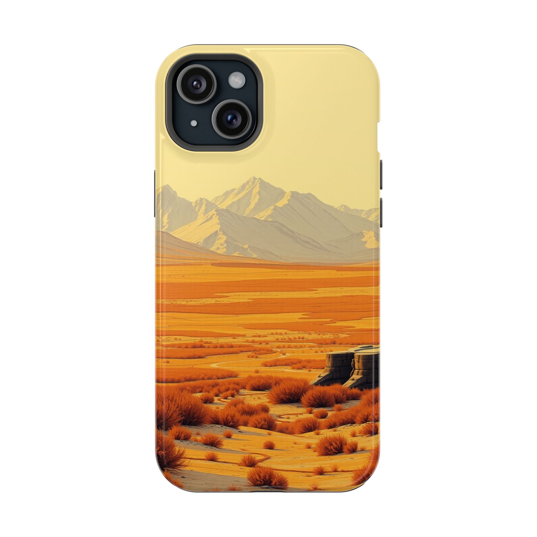 iPhone Mustard And Rust Tundra Expanse Slim Everyday Designer Case · iPhone Case