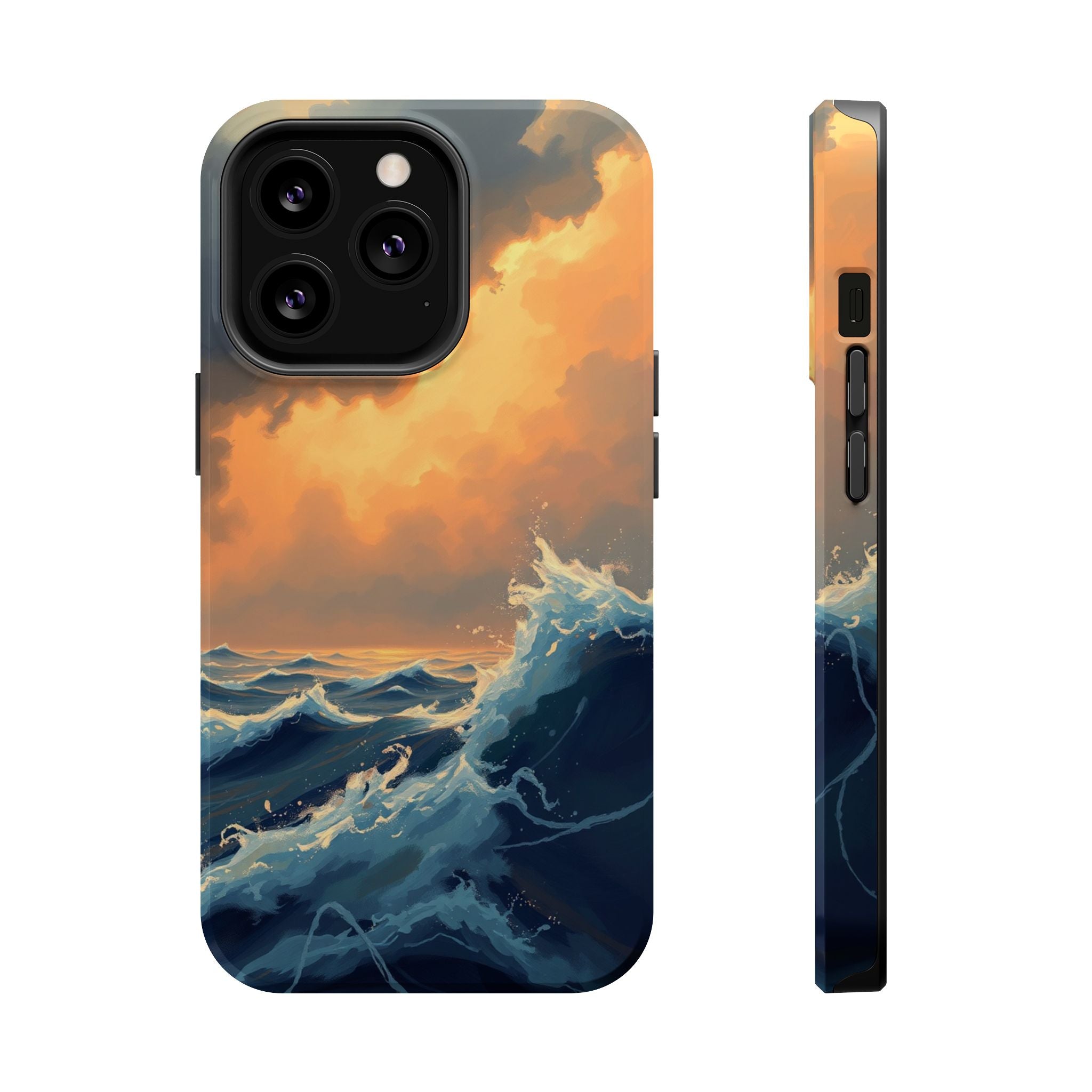 iPhone Sunset Amber And Peach Storm at Sea Slim iPhone Everyday · iPhone Case
