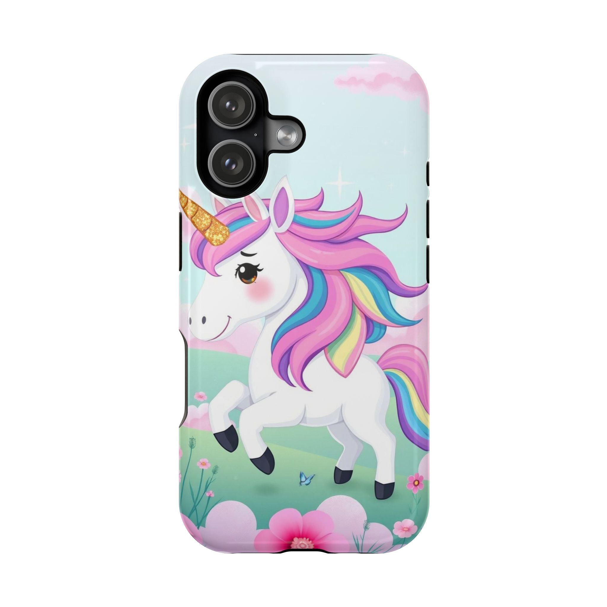 iPhone Rainbow Unicorn Kids Fun Soft iPhone Phone Case Gift Finish · iPhone Case