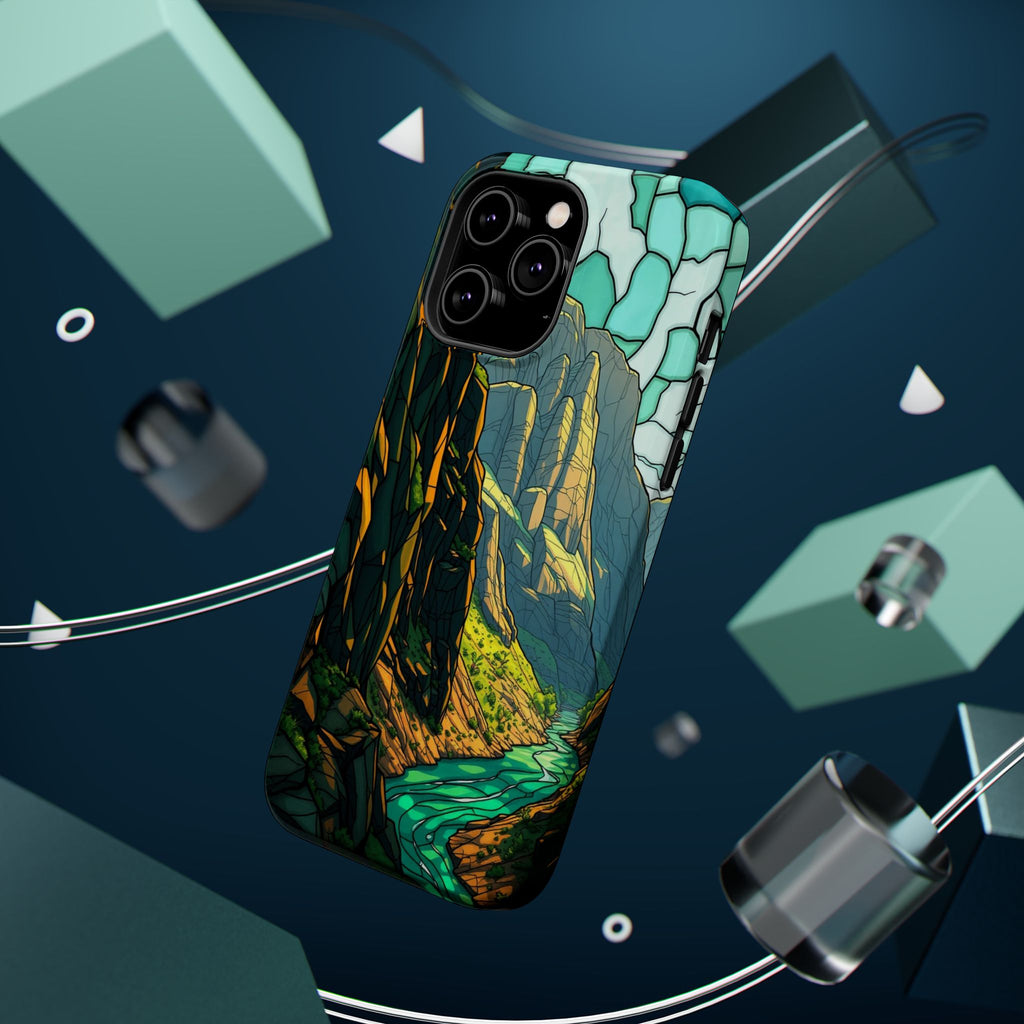 iPhone Emerald Green And Gold River Canyon Slim iPhone Everyday · iPhone Case