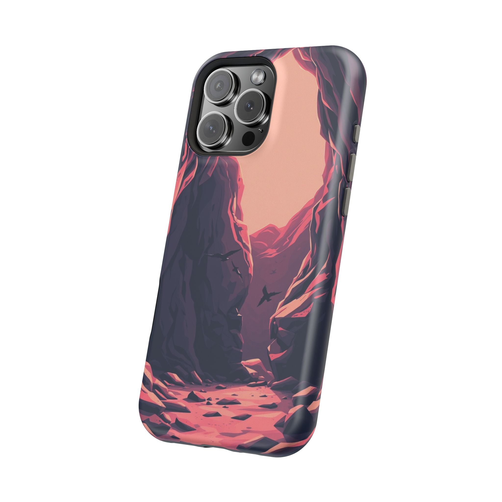 iPhone Rose Pink And Cream Dark Crystal Cave Slim Everyday Designer Case · iPhon