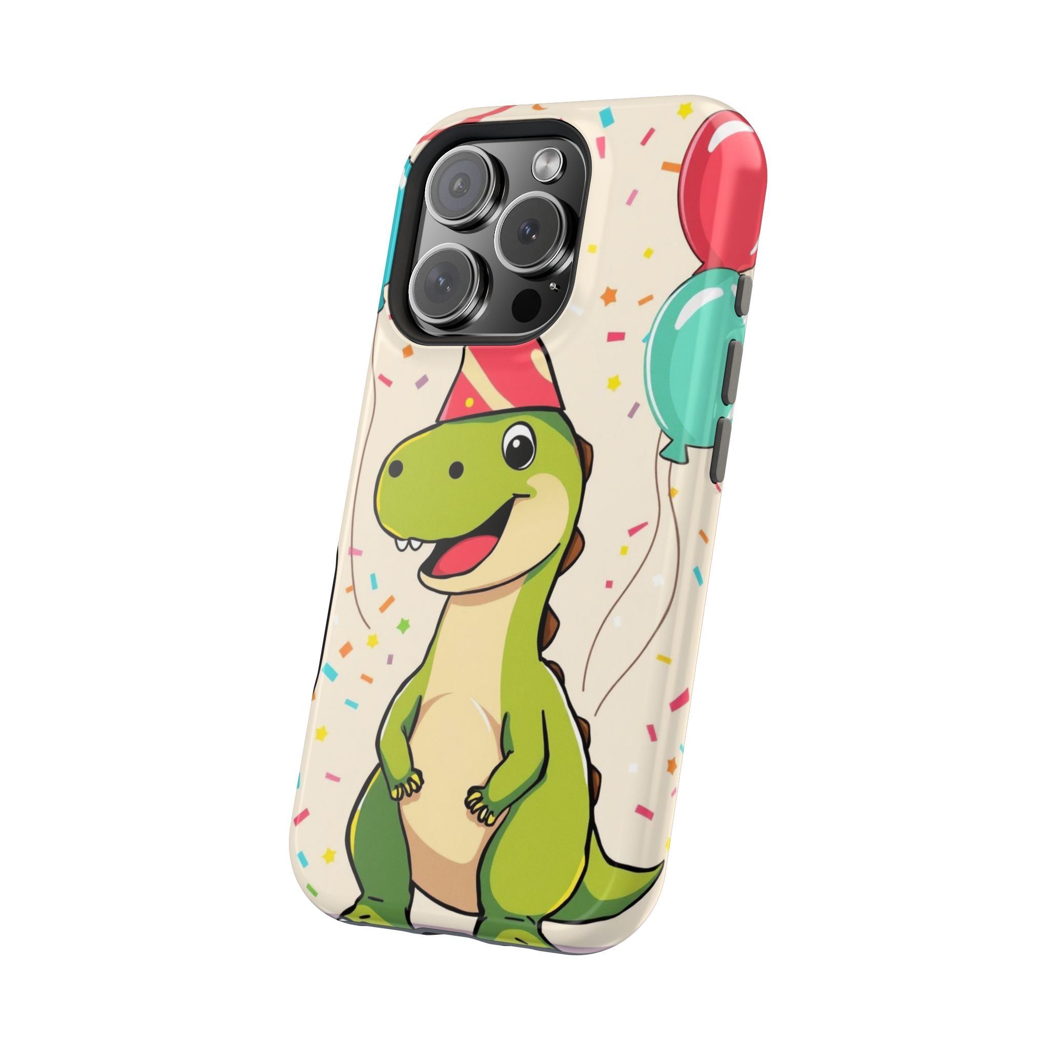 iPhone Dino with Party Hat Kids Fun Phone Case Gift Slim Snap Case · iPhone Case
