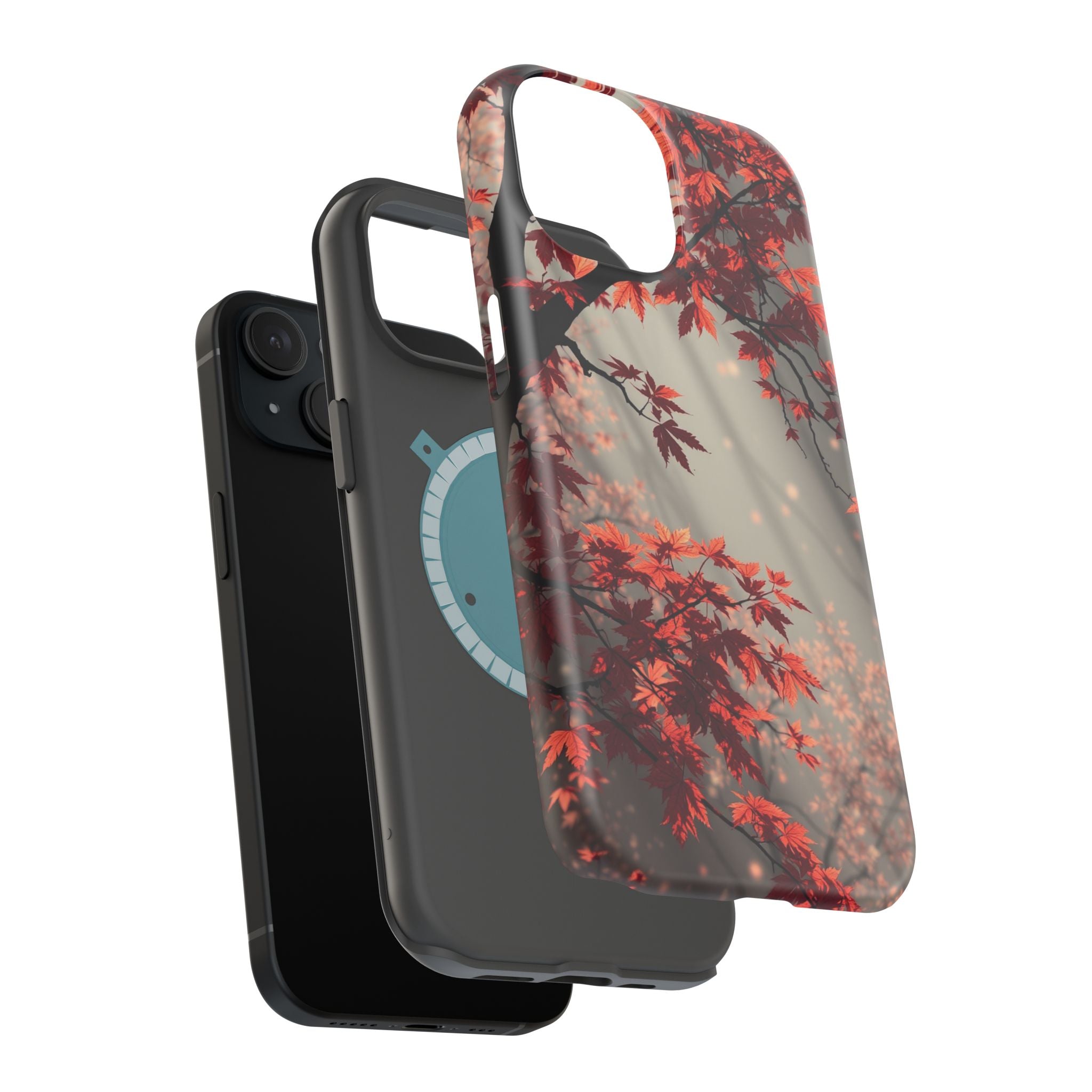 iPhone Charcoal And Copper Autumn Maple Slim Everyday iPhone 17 · iPhone Case