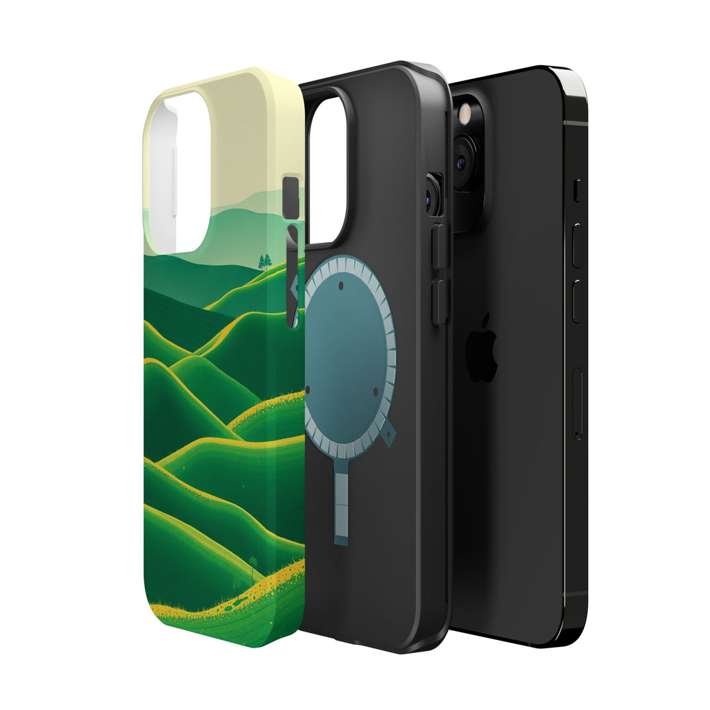 iPhone Rolling Hills Risograph Print Slim Everyday Designer Case · iPhone Case