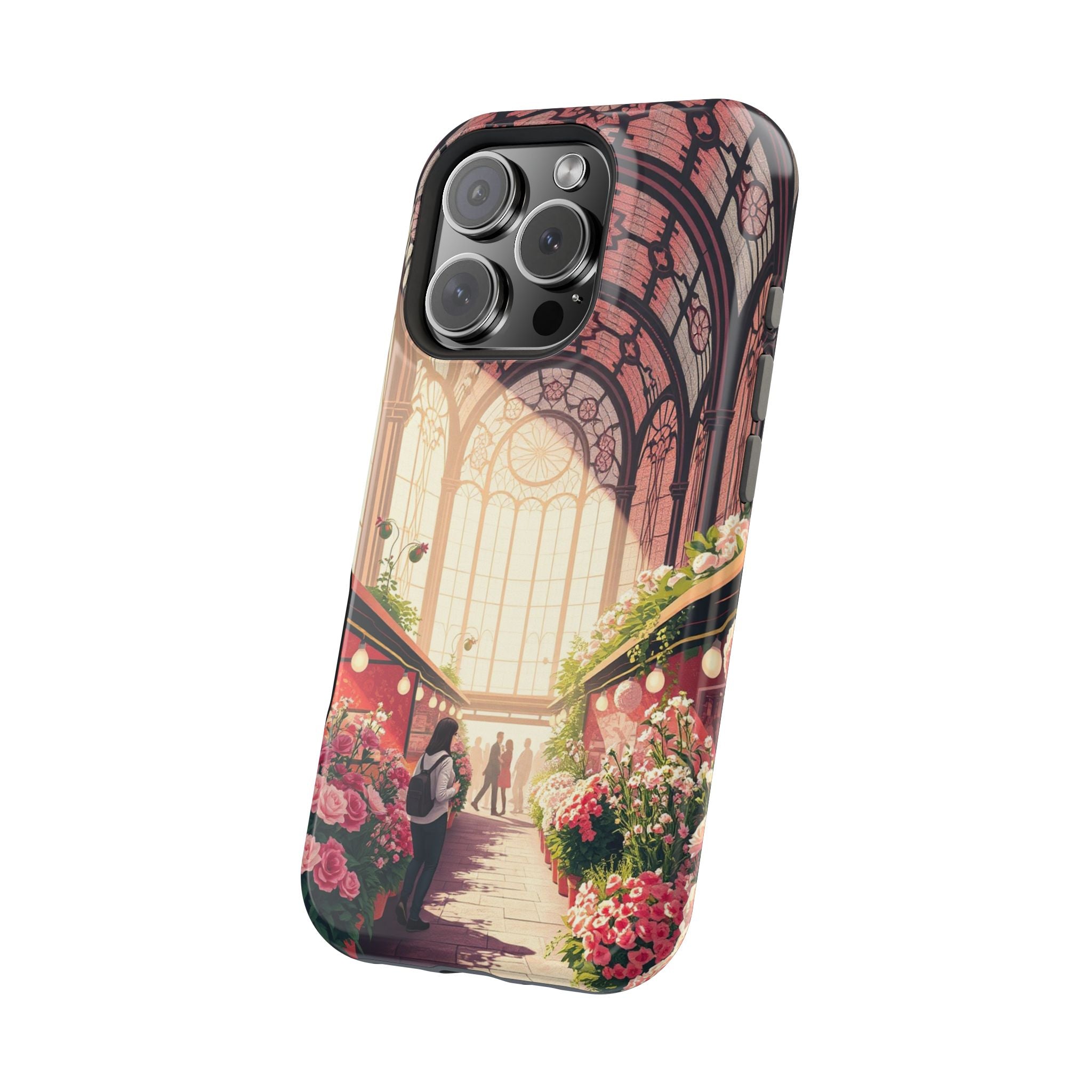 iPhone Flower Market Stained Glass Bold Modern Everyday Snap Case · iPhone Case