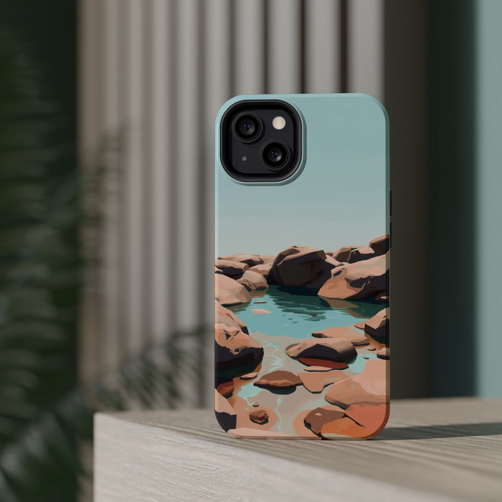 iPhone Tidal Pool Oil Painting Impressionist Slim iPhone Everyday · iPhone Case