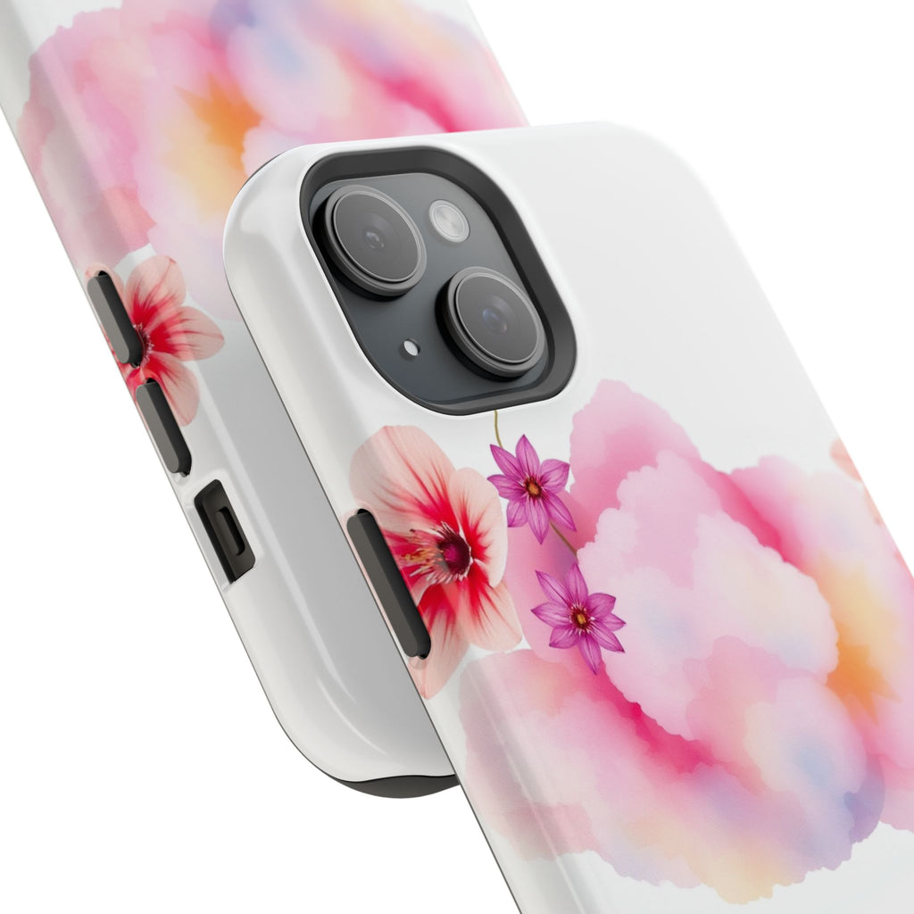 iPhone Pastel Floral Cloud Vibrant Watercolor Carry Case Slim Snap Case · iPhone