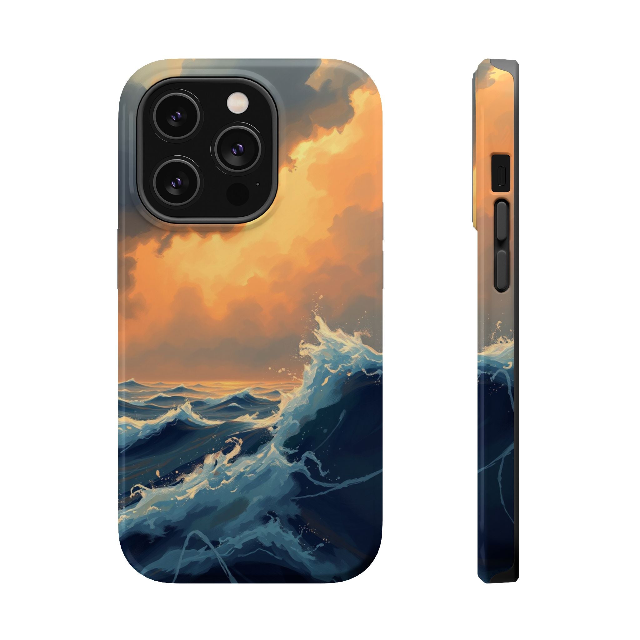 iPhone Sunset Amber And Peach Storm at Sea Slim iPhone Everyday · iPhone Case