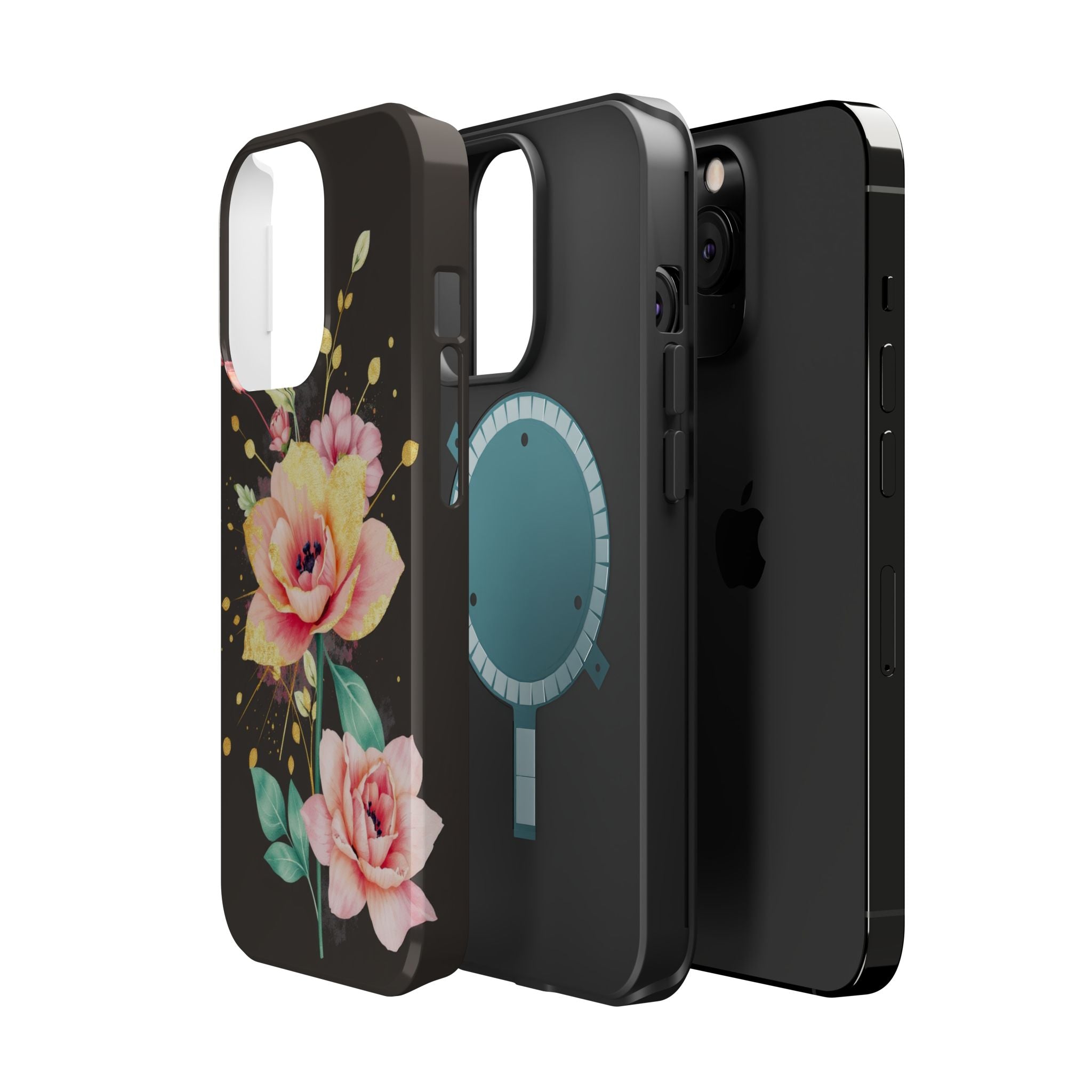iPhone Earthy Floral Watercolor Splash Design Clean iPhone 14 Minimal · iPhone C