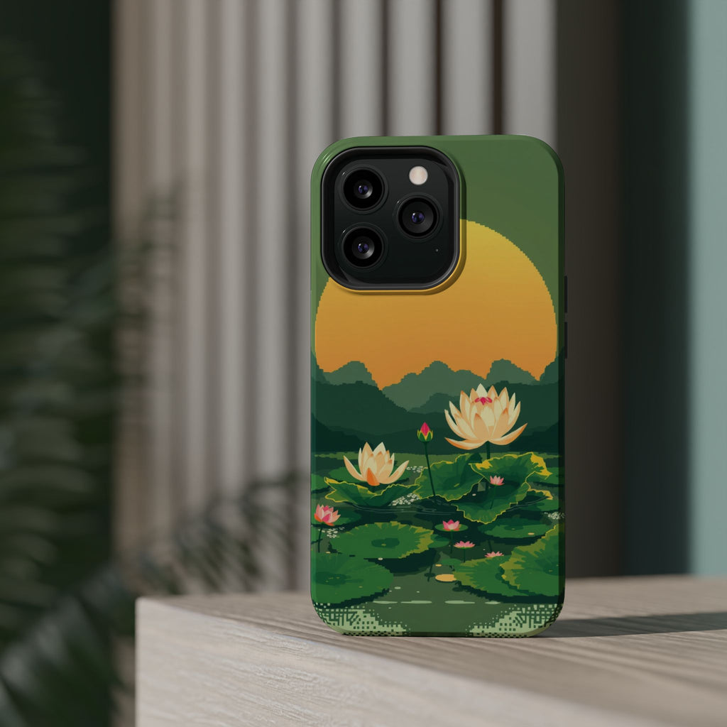 iPhone Lotus Pond Enchanted Art Slim Everyday Designer Case · iPhone Case
