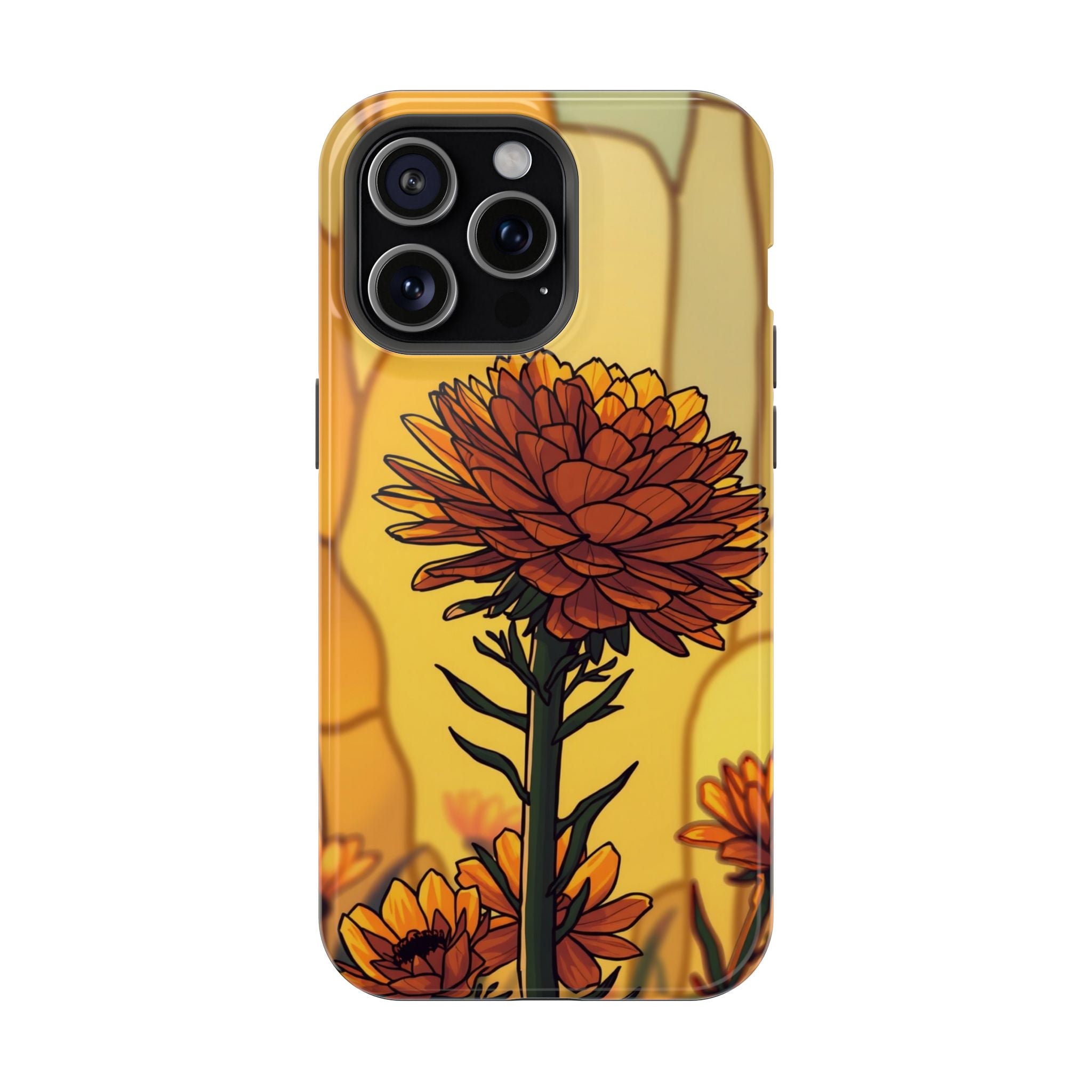 iPhone Sunset Amber And Peach Ranunculus Stack Soft iPhone Finish · iPhone Case