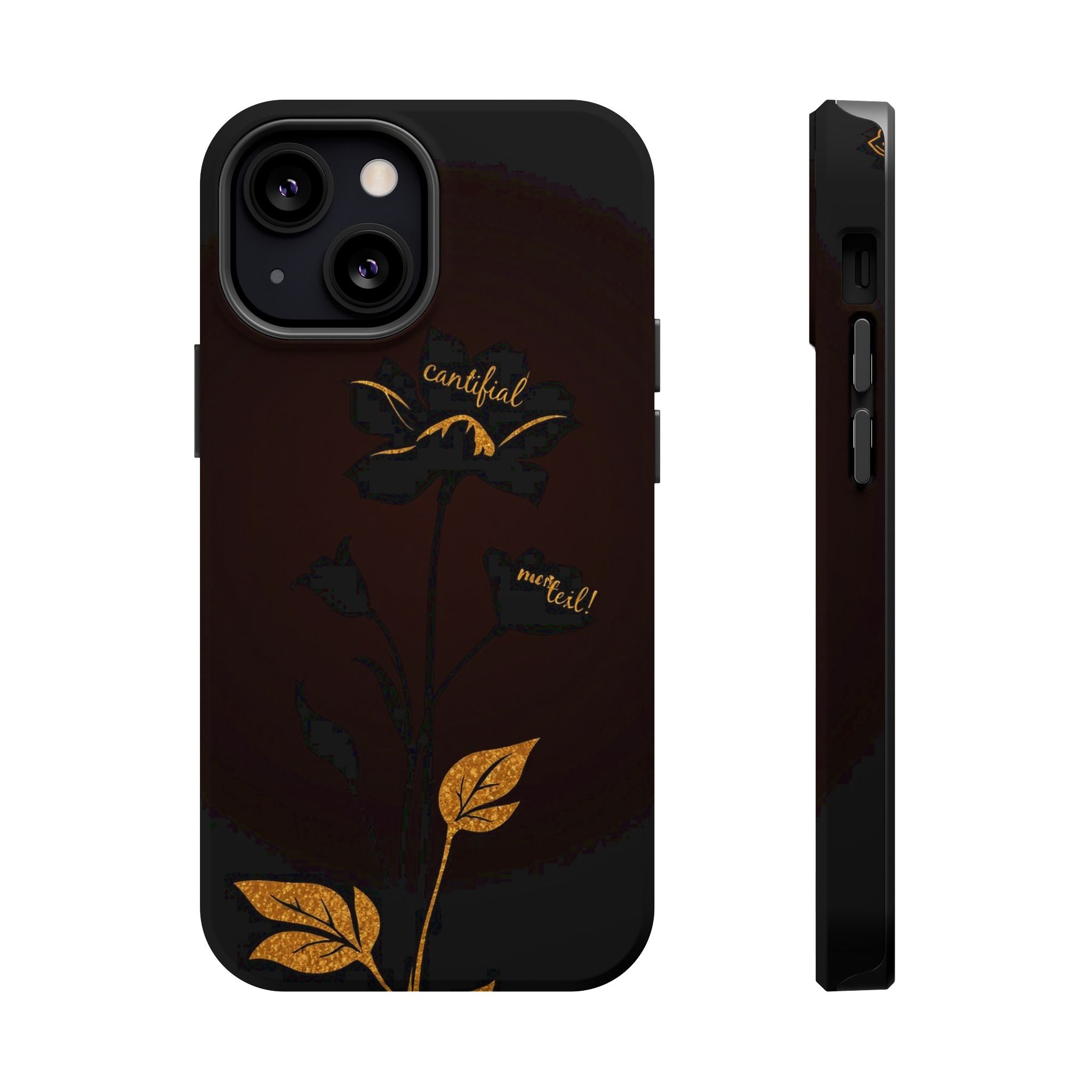 iPhone Earthy Floral Silhouette Design Slim Everyday Designer Case · iPhone Case