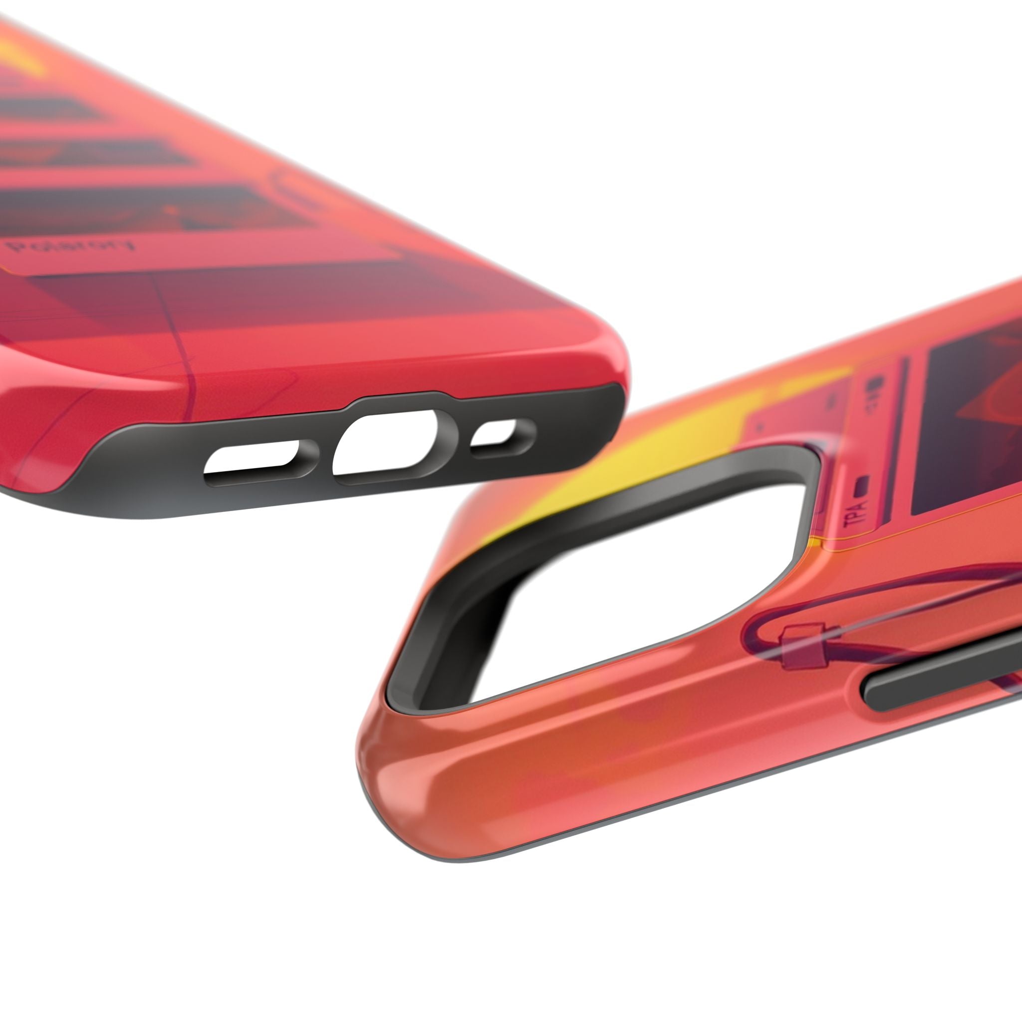 iPhone Polaroid Stack Memory Neon Cyberpunk Slim Everyday Designer Case · iPhone
