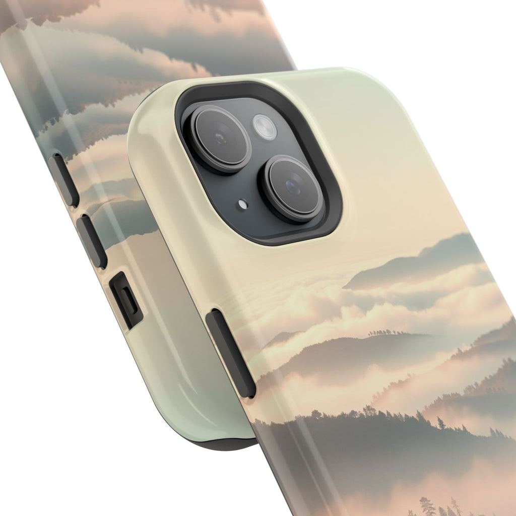 iPhone Mint And Blush Fog Rolling Over Hills Slim iPhone Everyday · iPhone Case