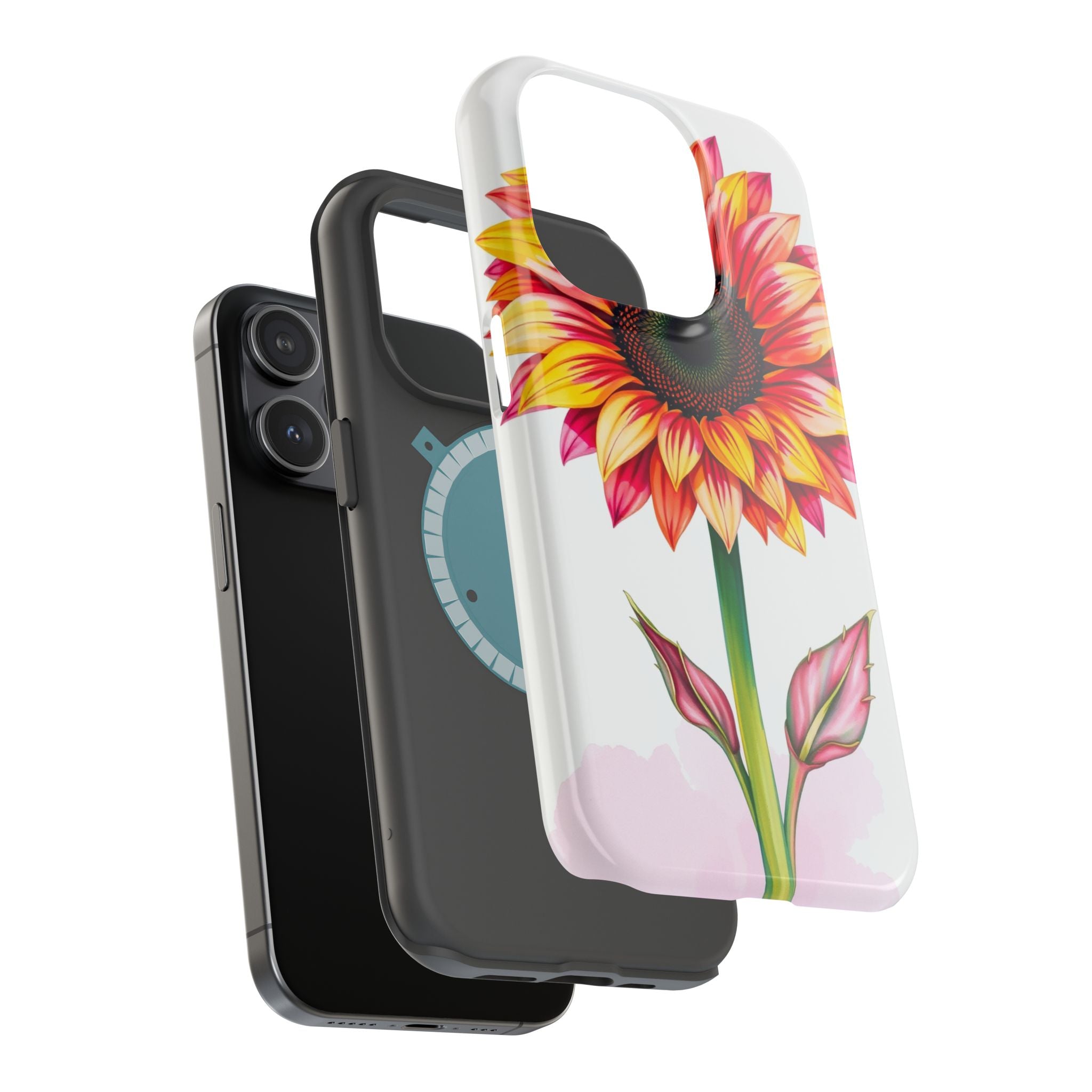iPhone Sunflower Pop Vibrant Watercolor Slim Snap Case · iPhone Case