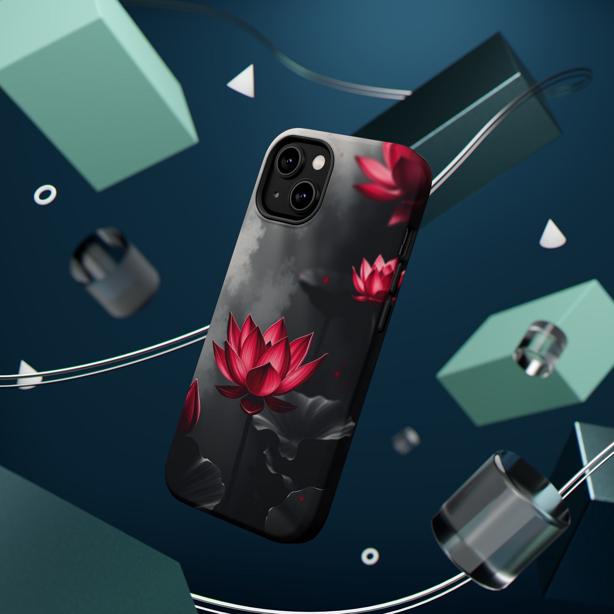 iPhone Lotus Pond Mystic Art 15 Slim Everyday Designer Case · iPhone Case