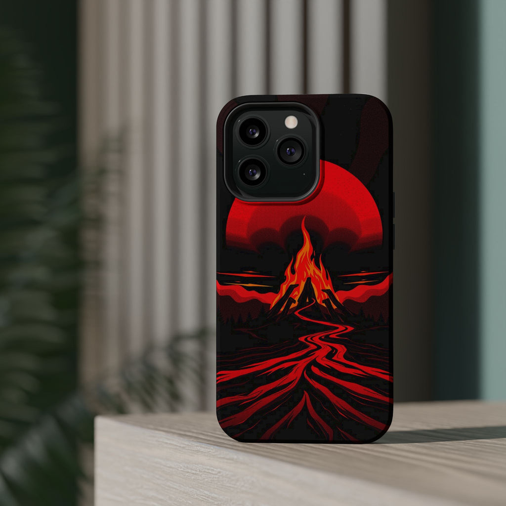 iPhone Black And Crimson Wildfire Glow Slim Everyday Designer Case · iPhone Case