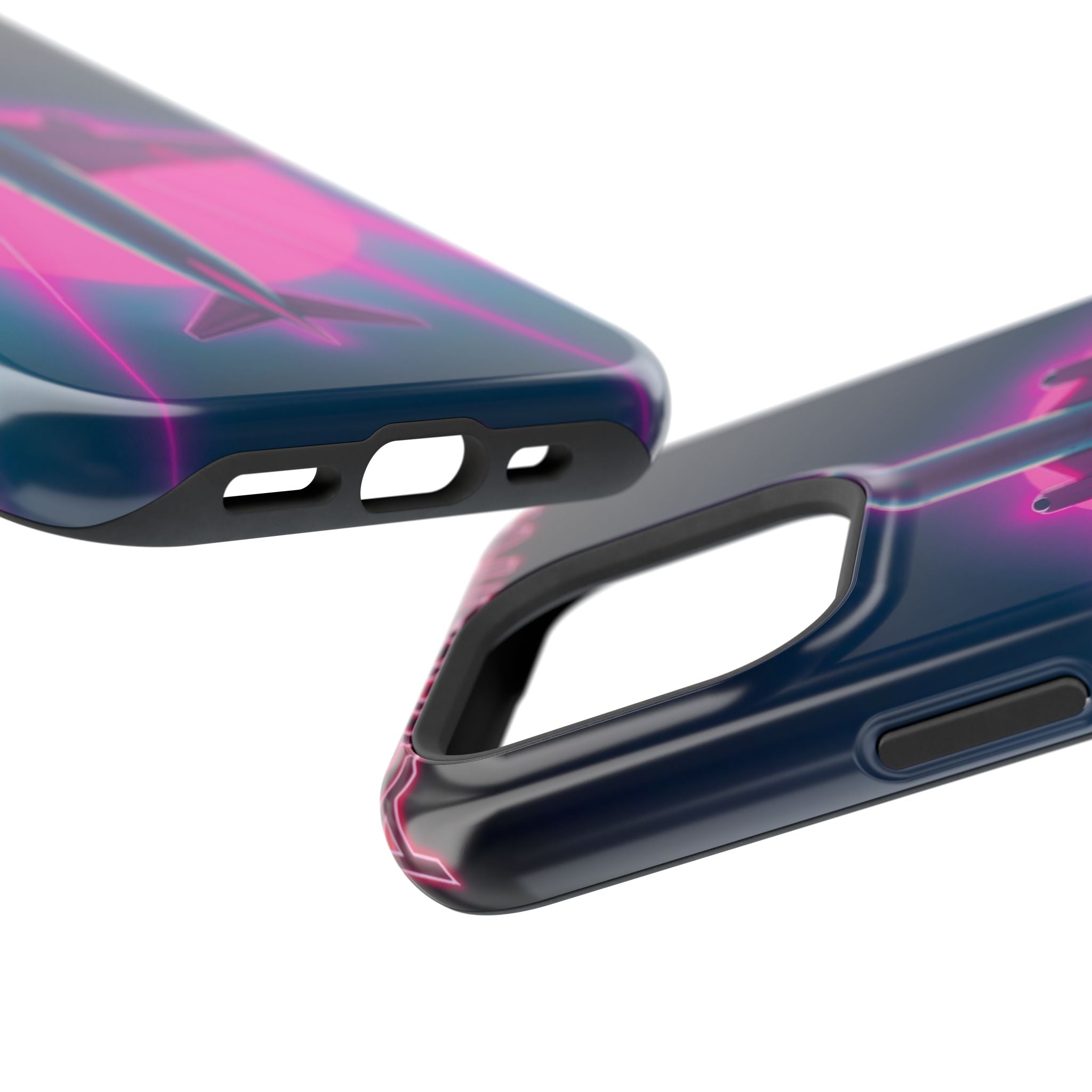 iPhone Cyan And Magenta Retro Airline Poster Slim Everyday Designer Case · iPhon