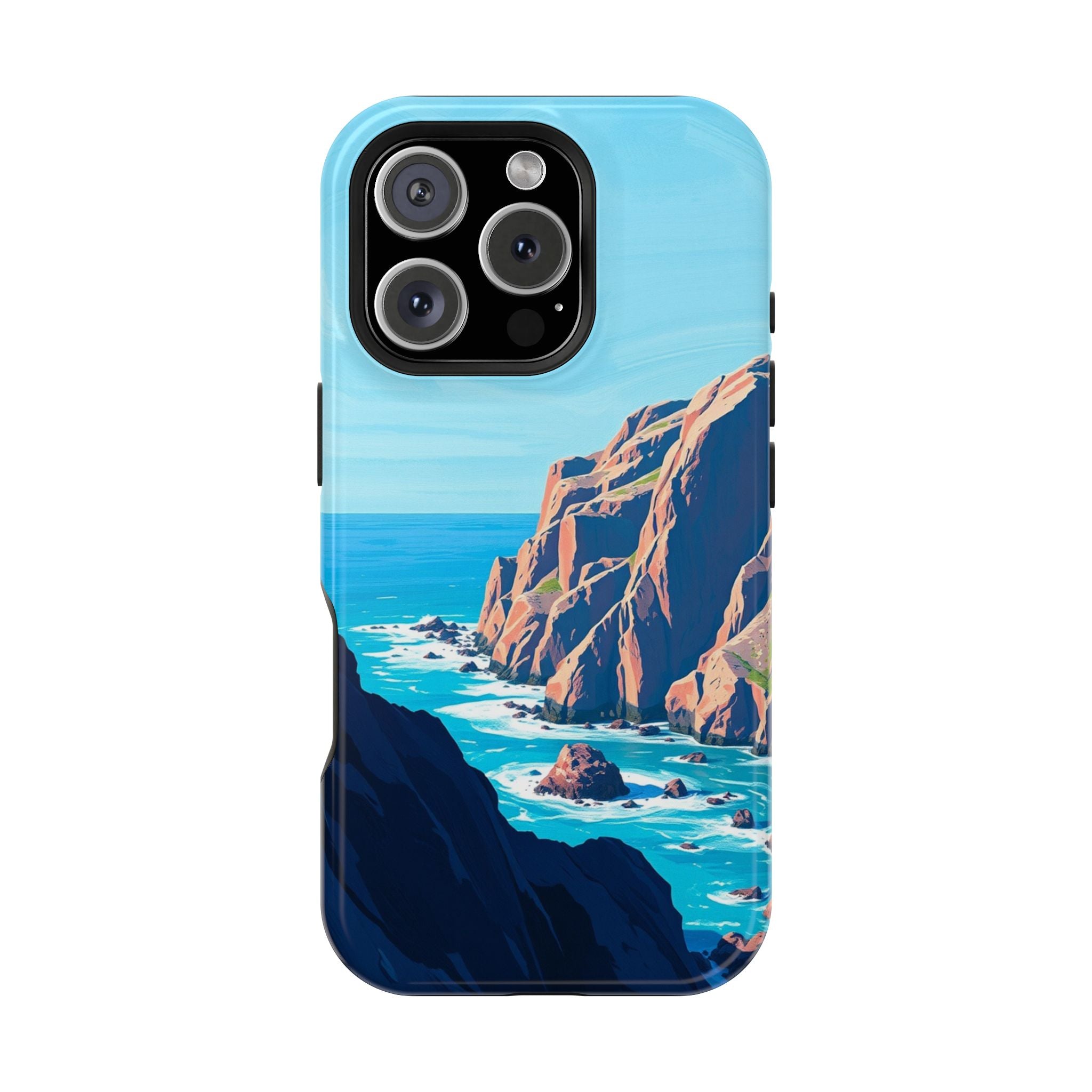 iPhone Rocky Coastline Oil Painting Impressionist iPhone Clean Minimal · iPhone