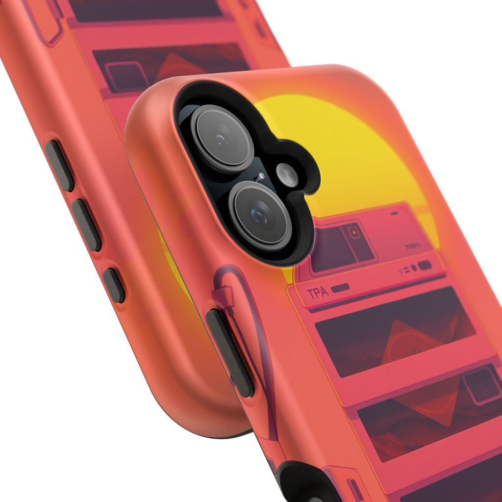 iPhone Polaroid Stack Memory Neon Cyberpunk Slim Everyday Designer Case · iPhone